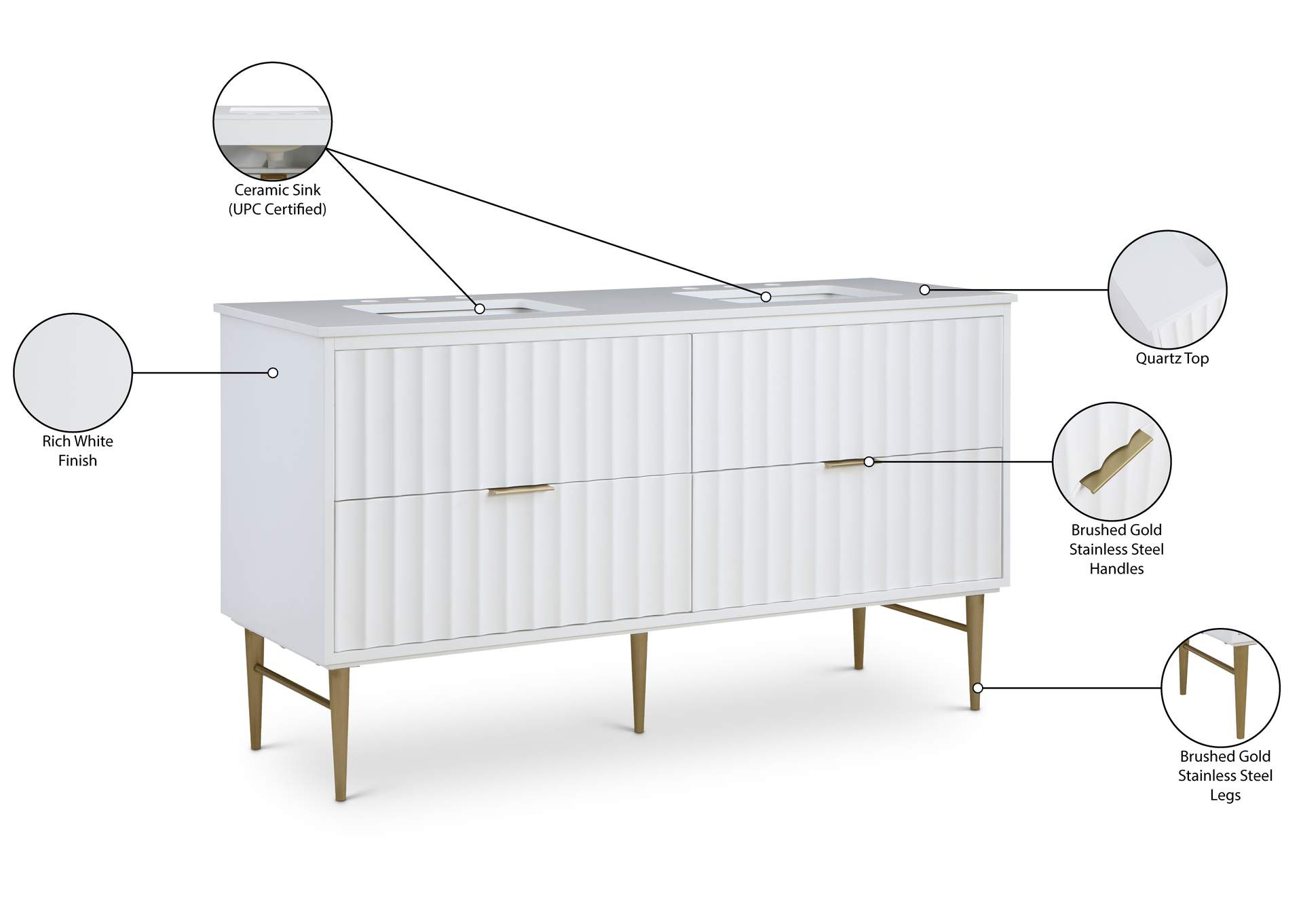 Modernist White Bathroom Vanity