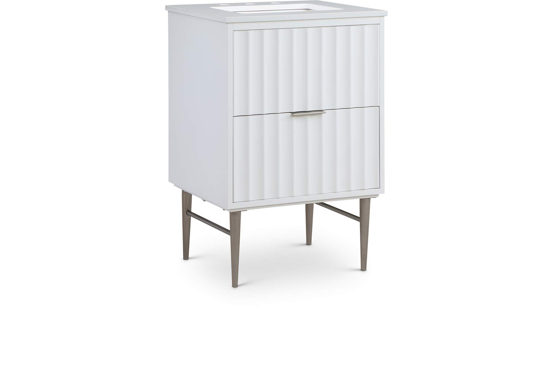 Modernist White Bathroom Vanity