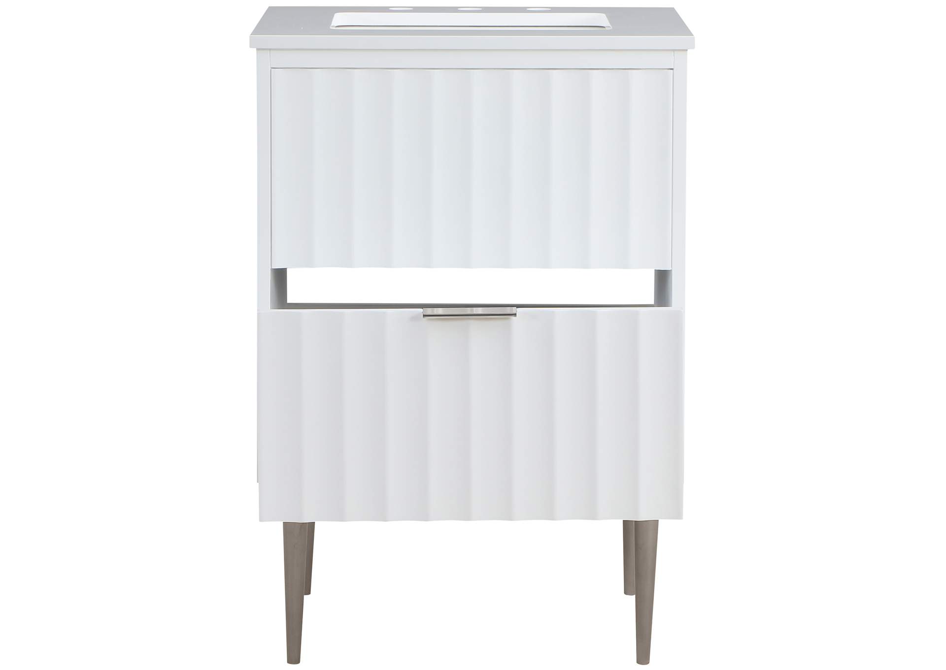 Modernist White Bathroom Vanity