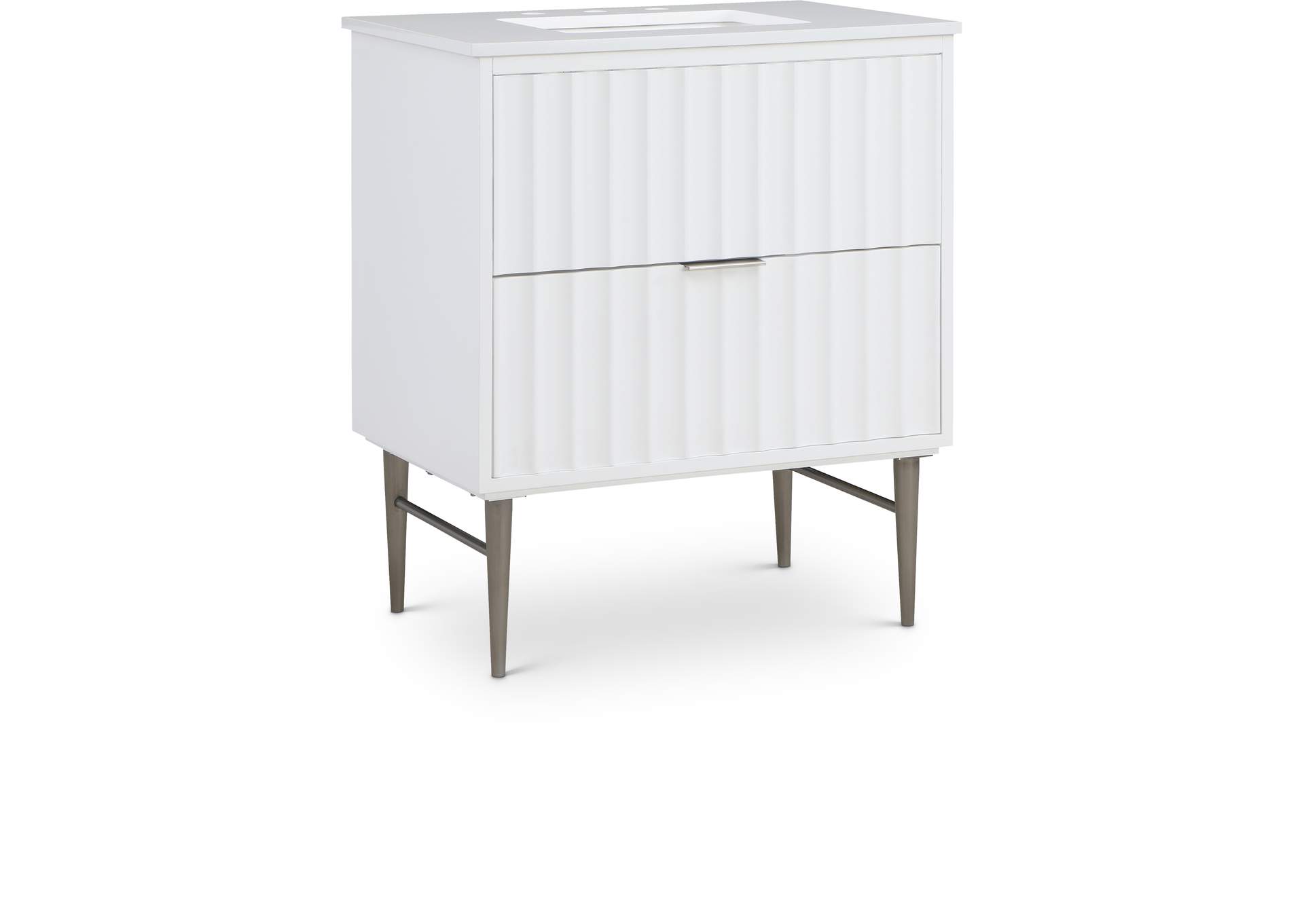 Modernist White Bathroom Vanity