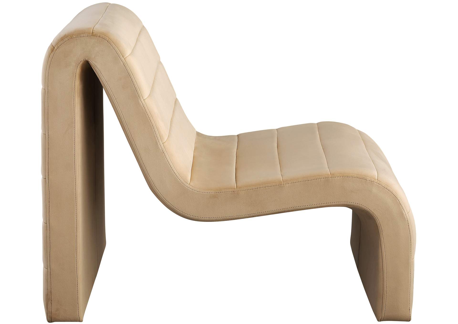 Ivy Camel Velvet Accent Chair