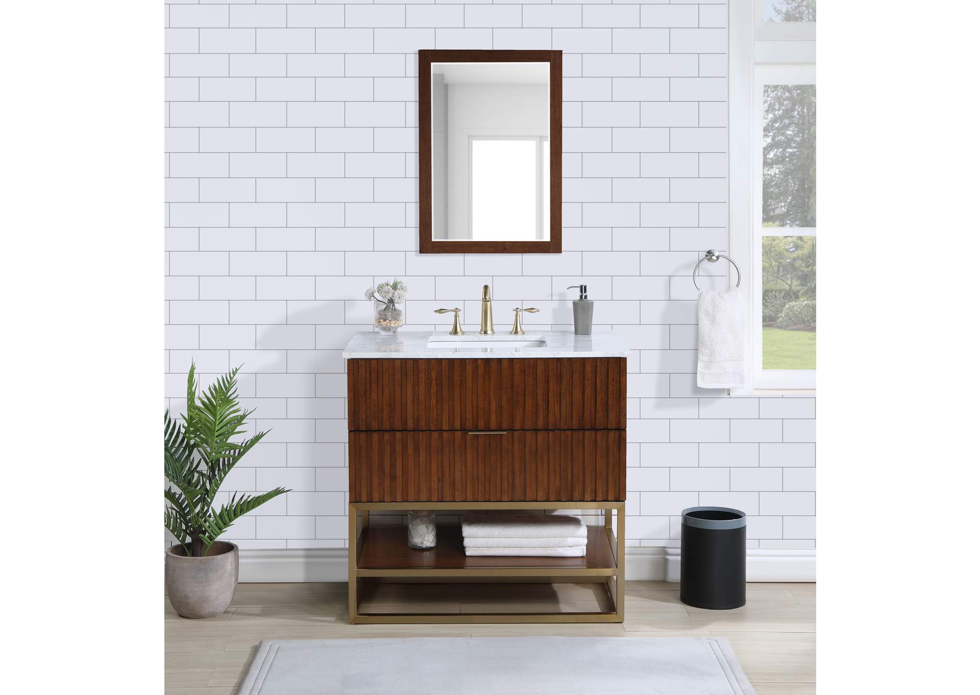 Monad Walnut Bathroom Vanity