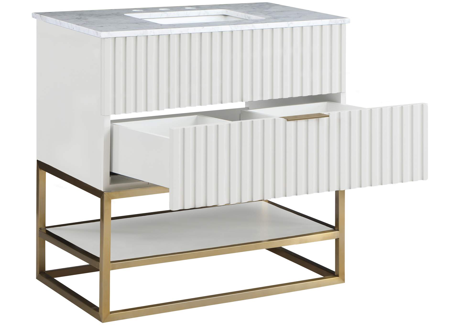Monad White Bathroom Vanity