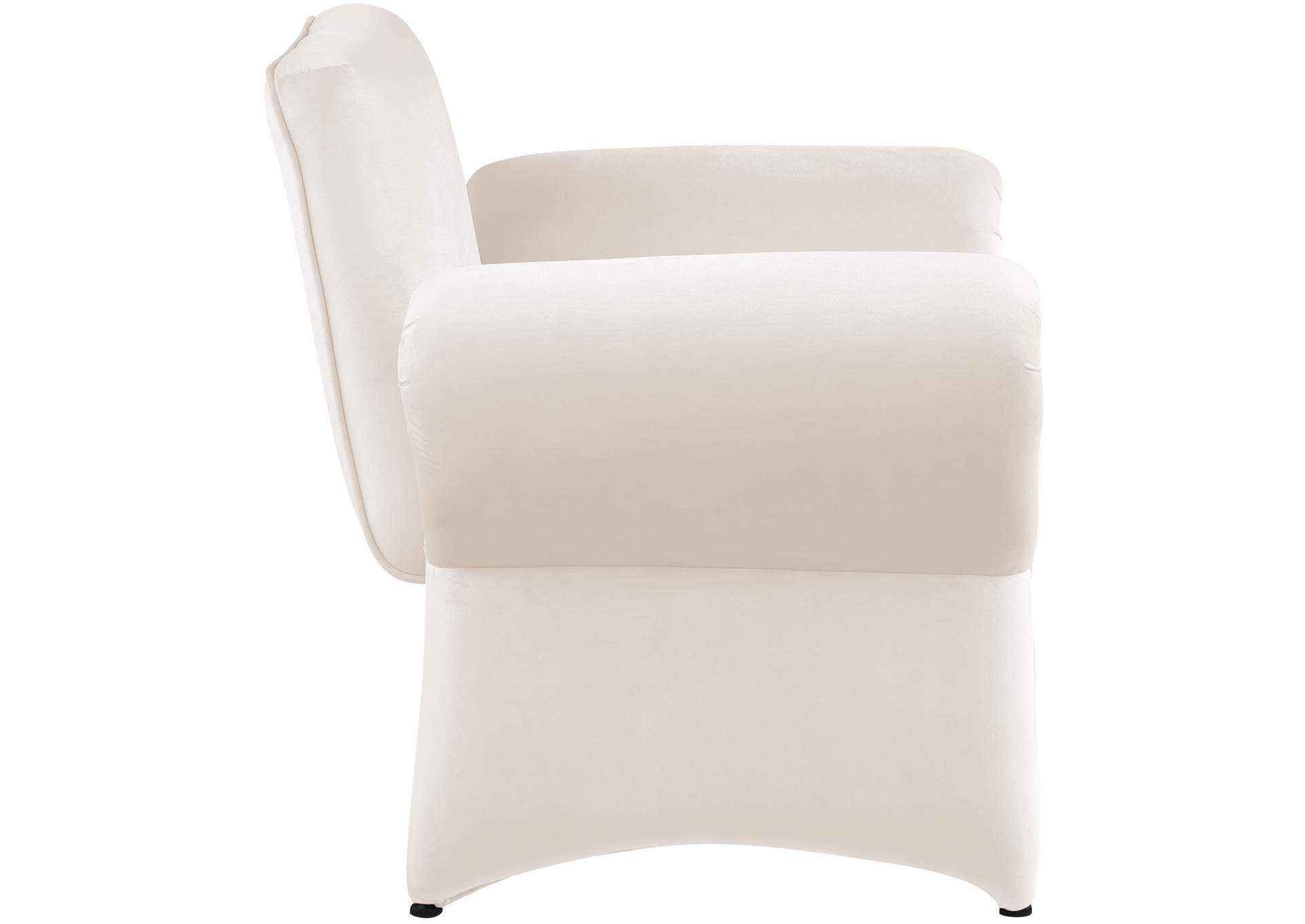 Fleurette Cream Velvet Accent Chair