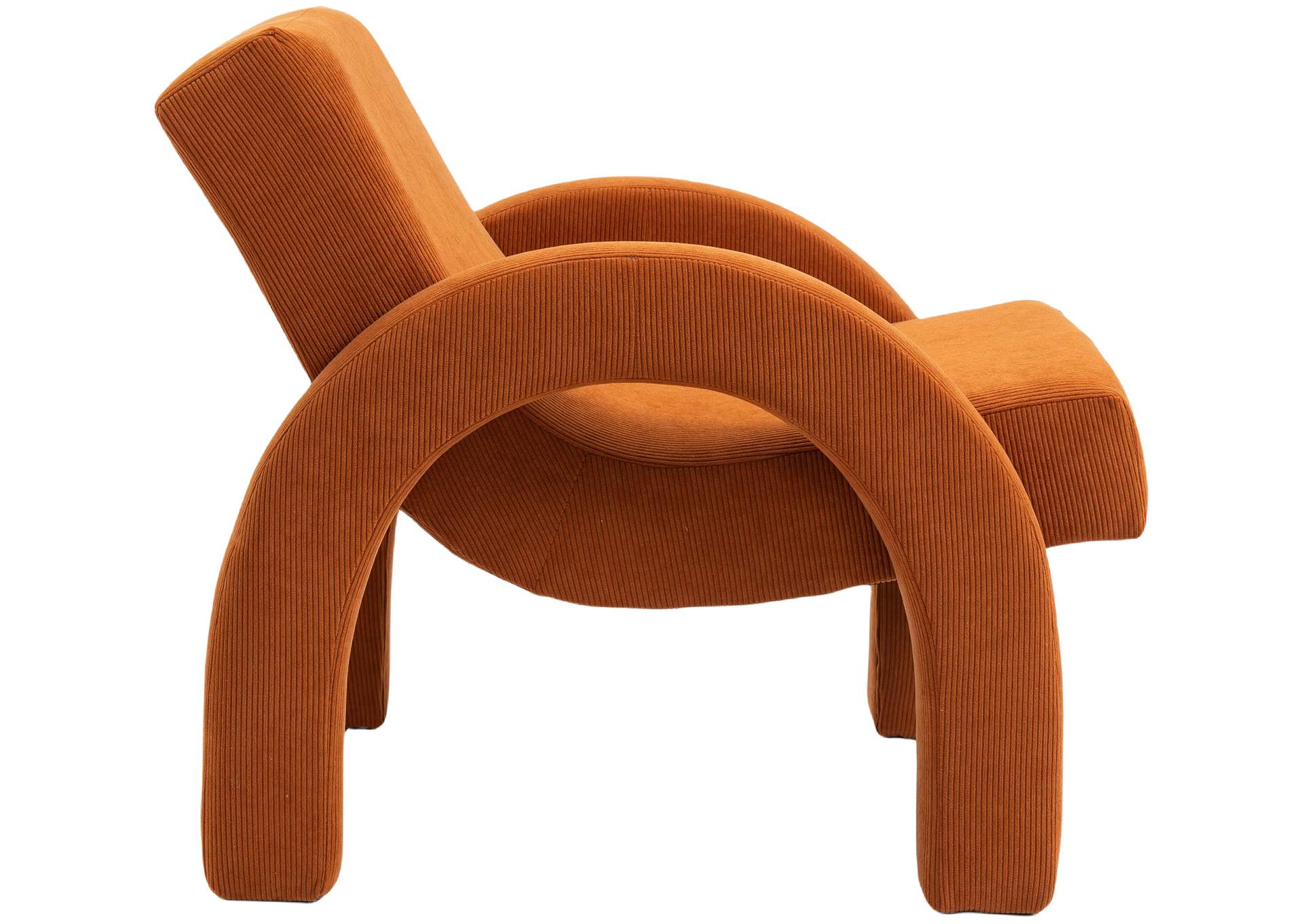 Corduroy Cognac Corduroy Fabric Accent Chair