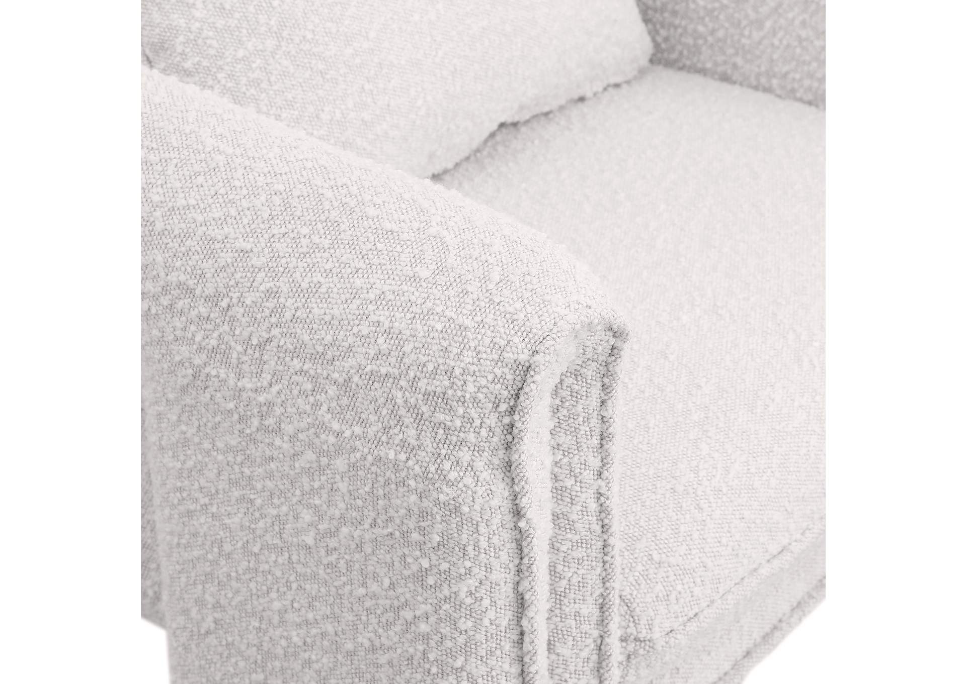 Stylus Cream Boucle Fabric Accent Chair