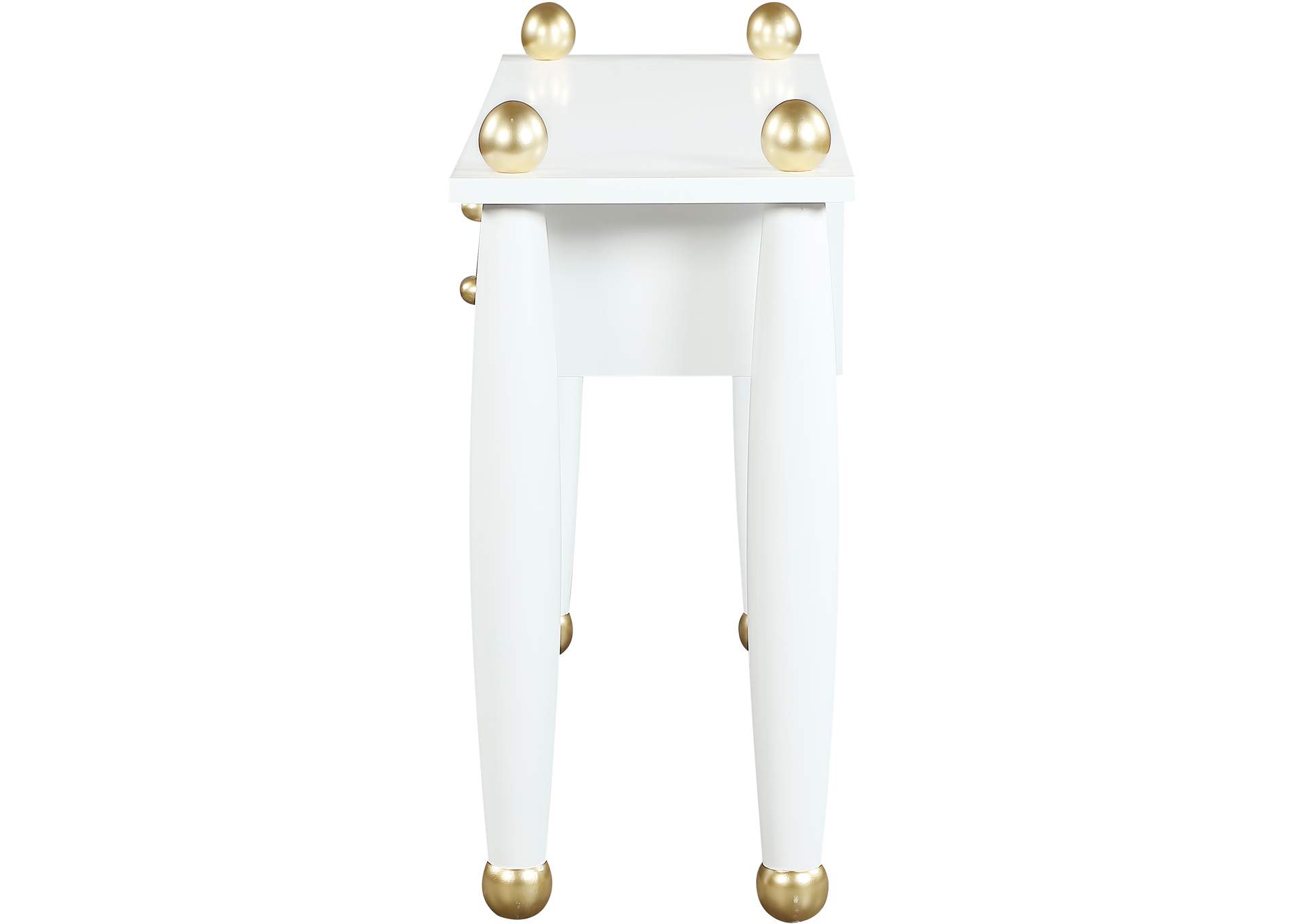 Etro White Wood And Gold Metal Desk - Console Table image 6