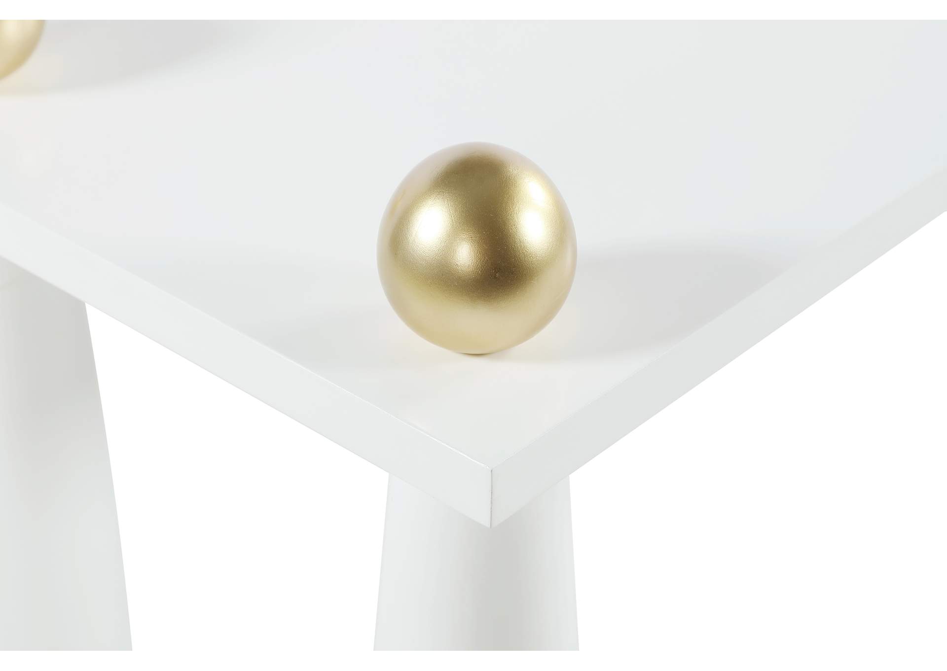 Etro White Wood And Gold Metal Desk - Console Table image 8