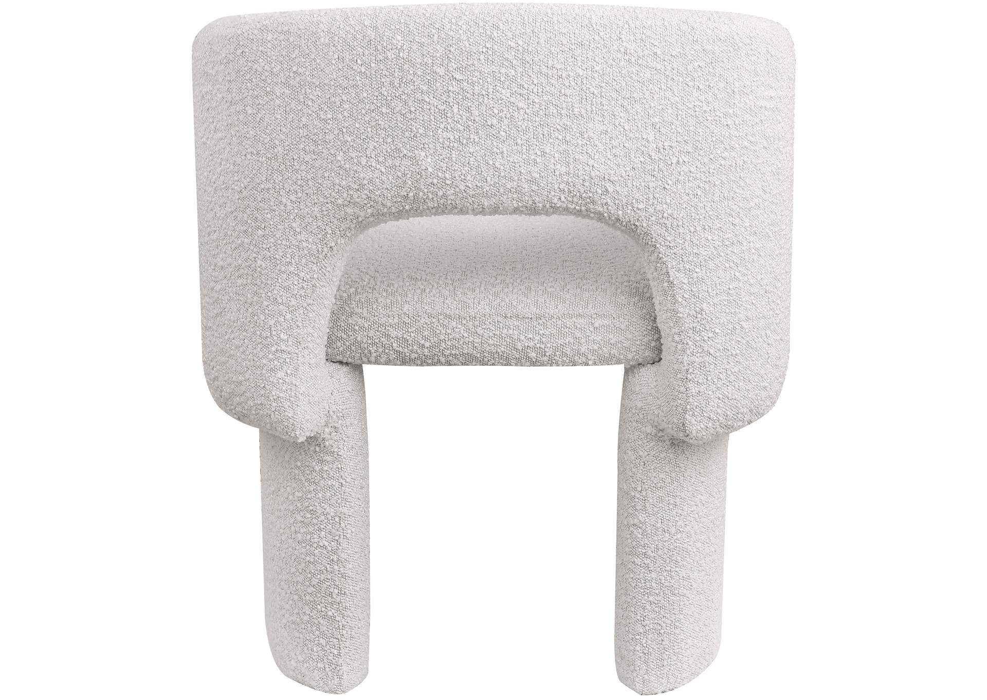 Emmet Cream Boucle Fabric Dining Chair - Accent Chair