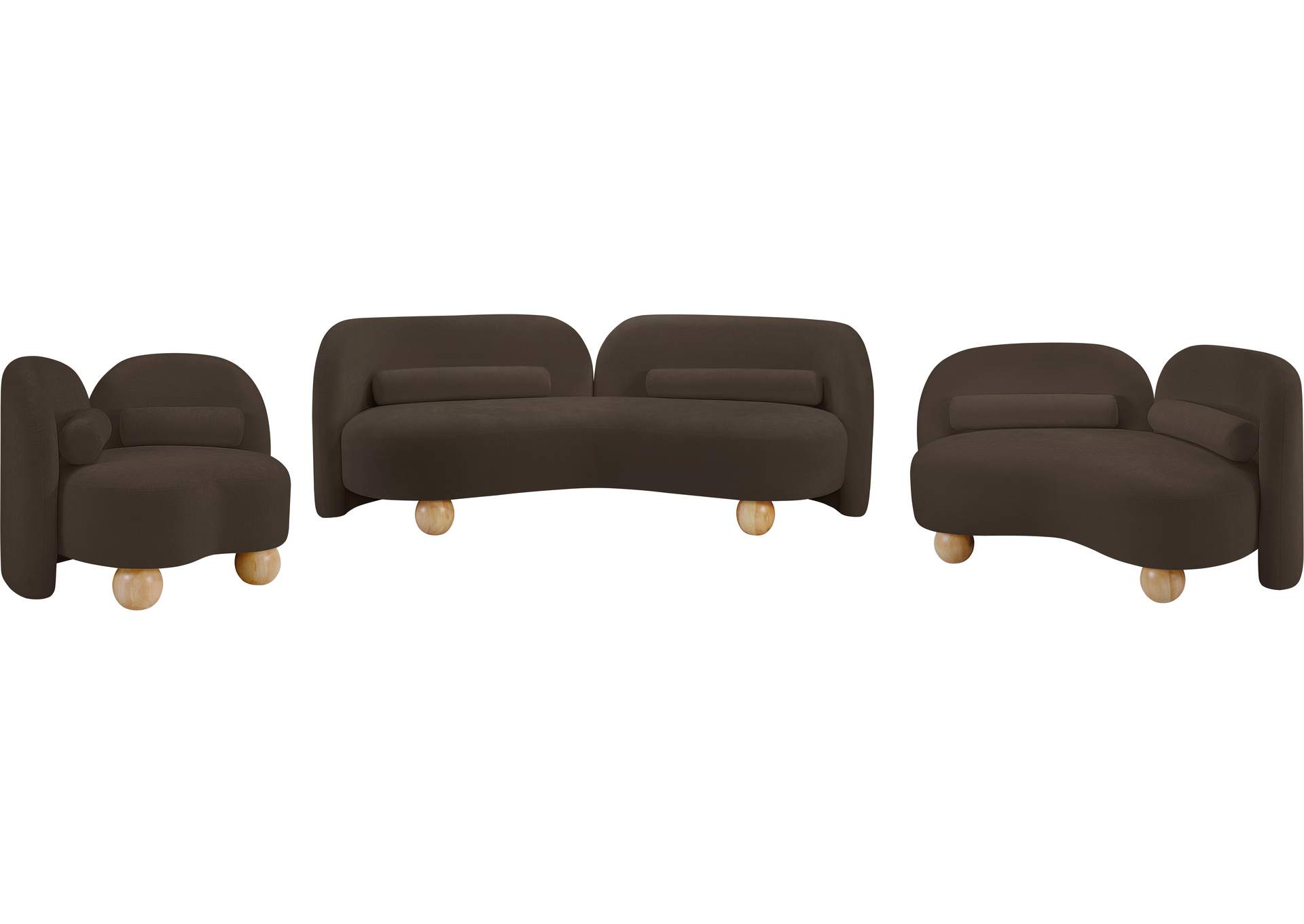 Daphne Brown Chenille Fabric Sofa image 9