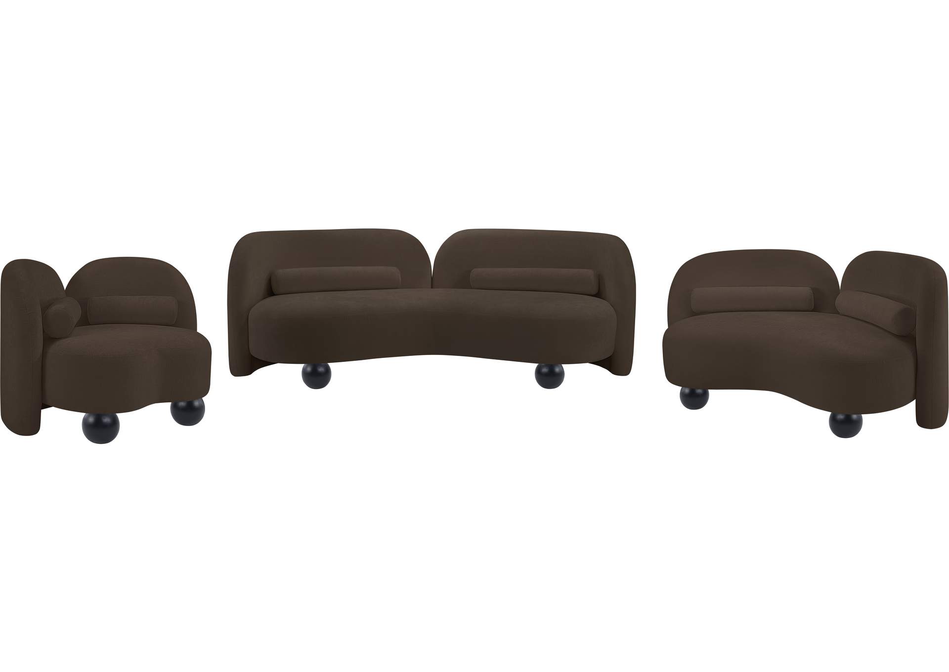 Daphne Brown Chenille Fabric Sofa image 8
