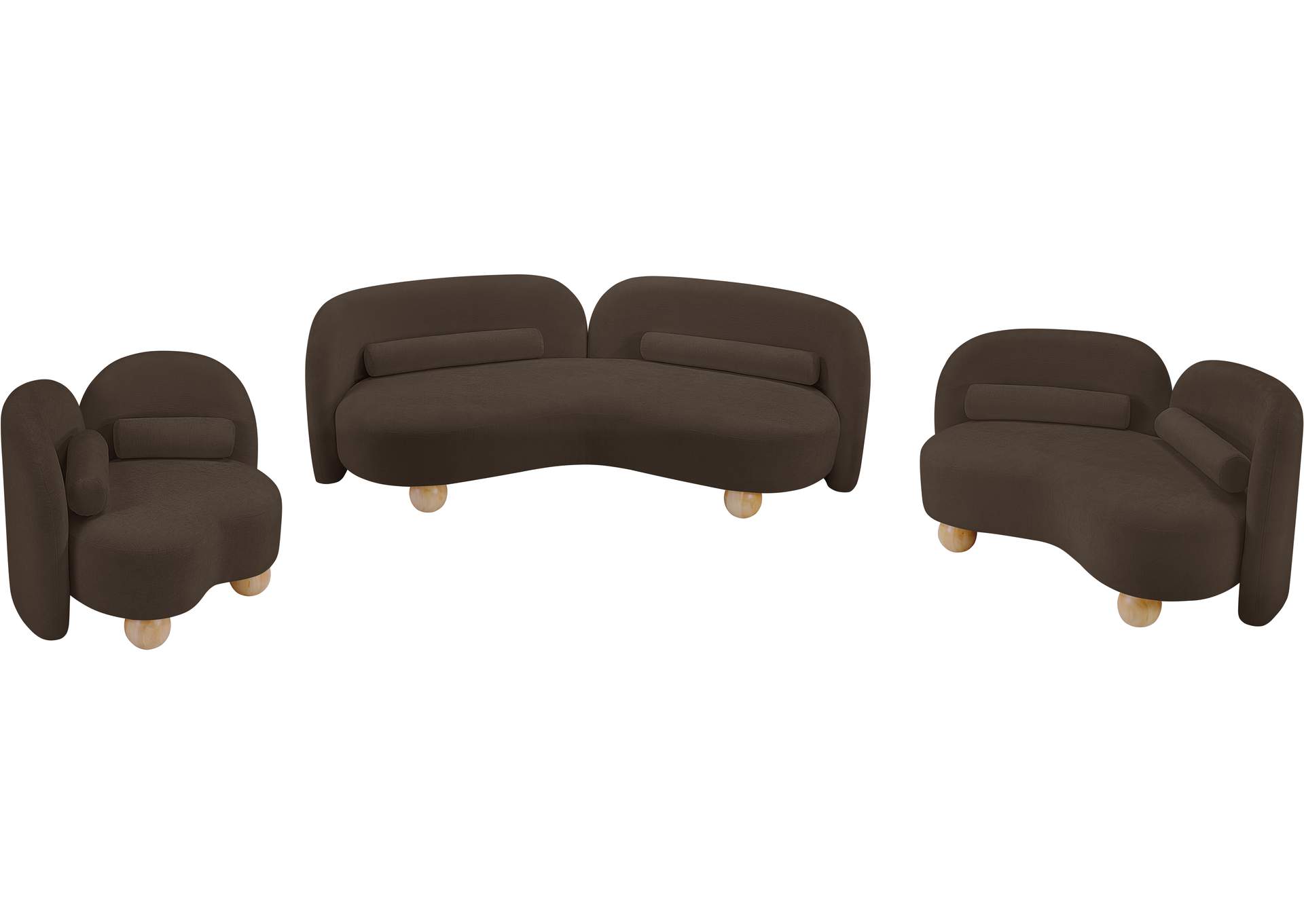 Daphne Brown Chenille Fabric Sofa image 7