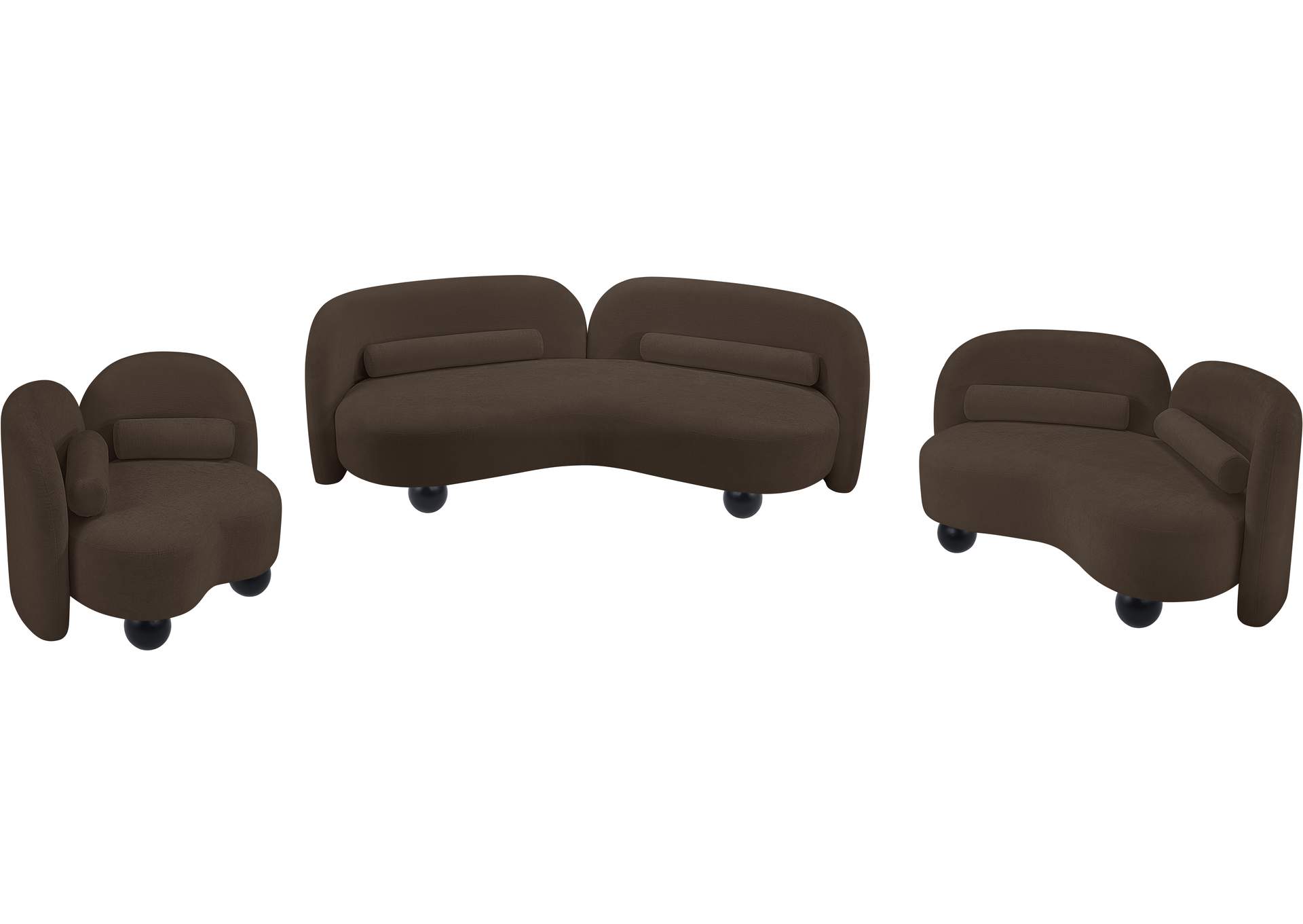 Daphne Brown Chenille Fabric Sofa image 6