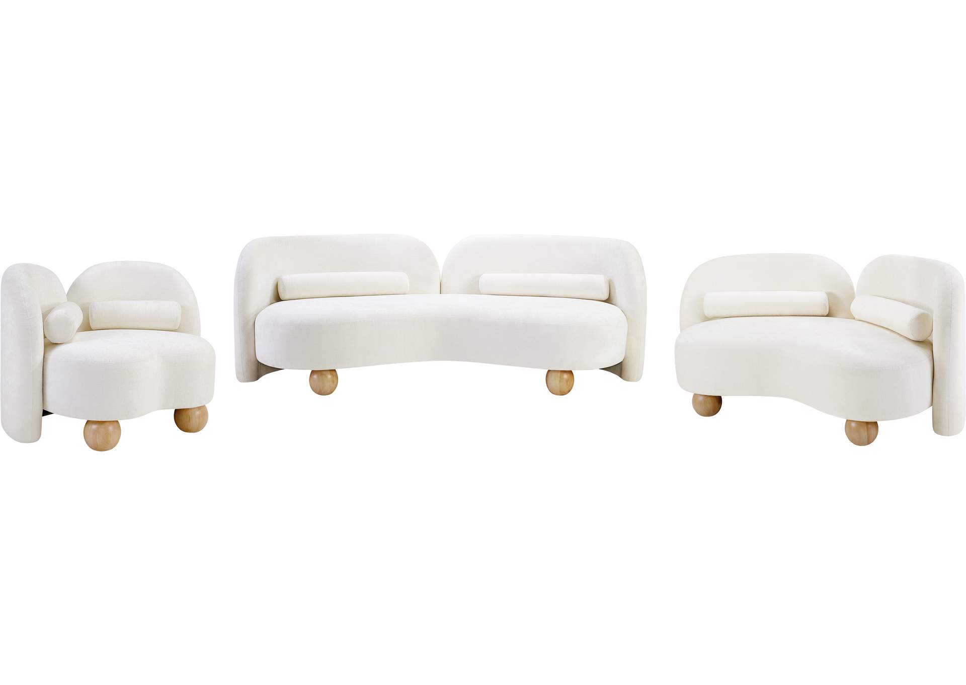 Daphne Cream Chenille Fabric Chair