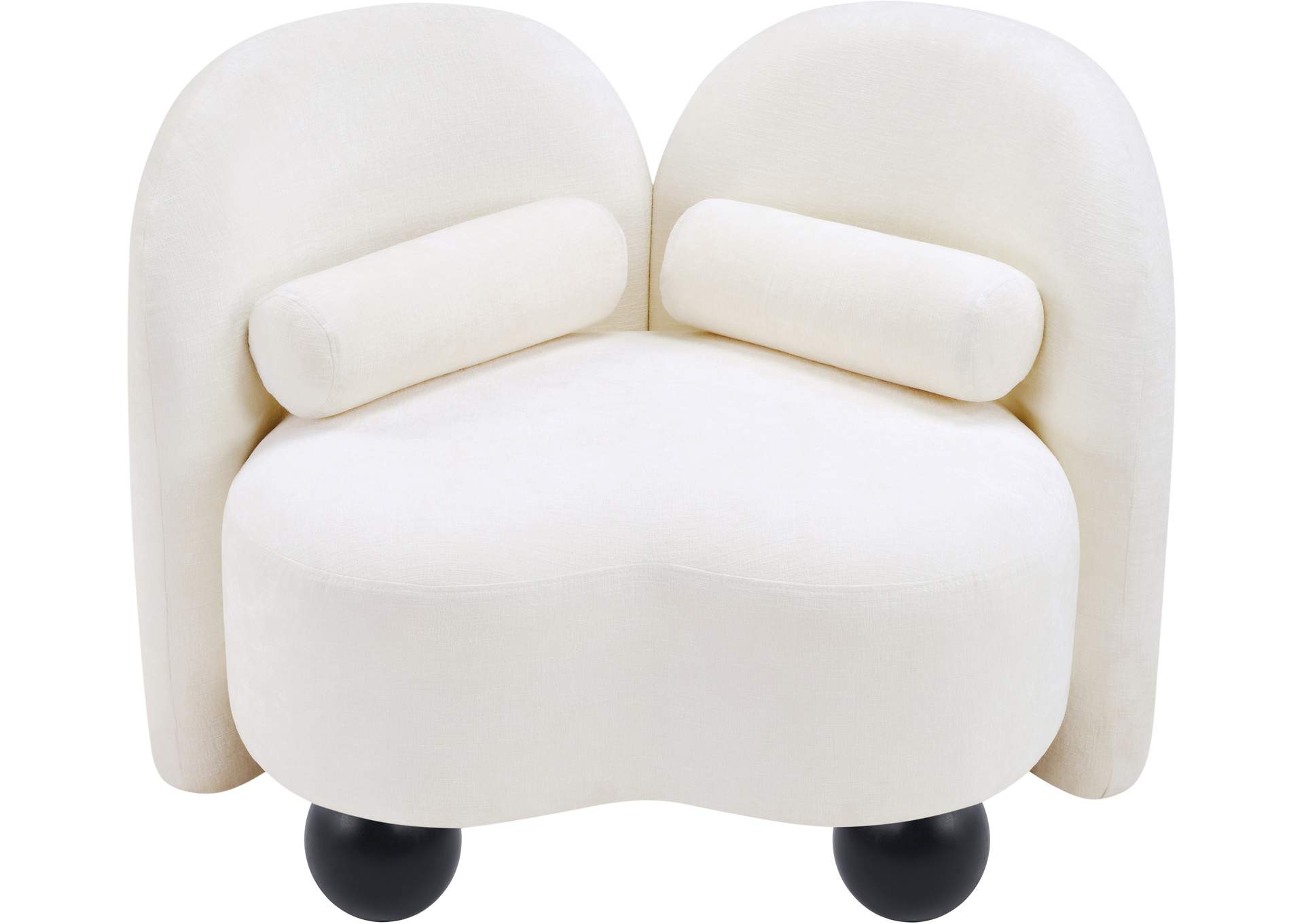 Daphne Cream Chenille Fabric Chair