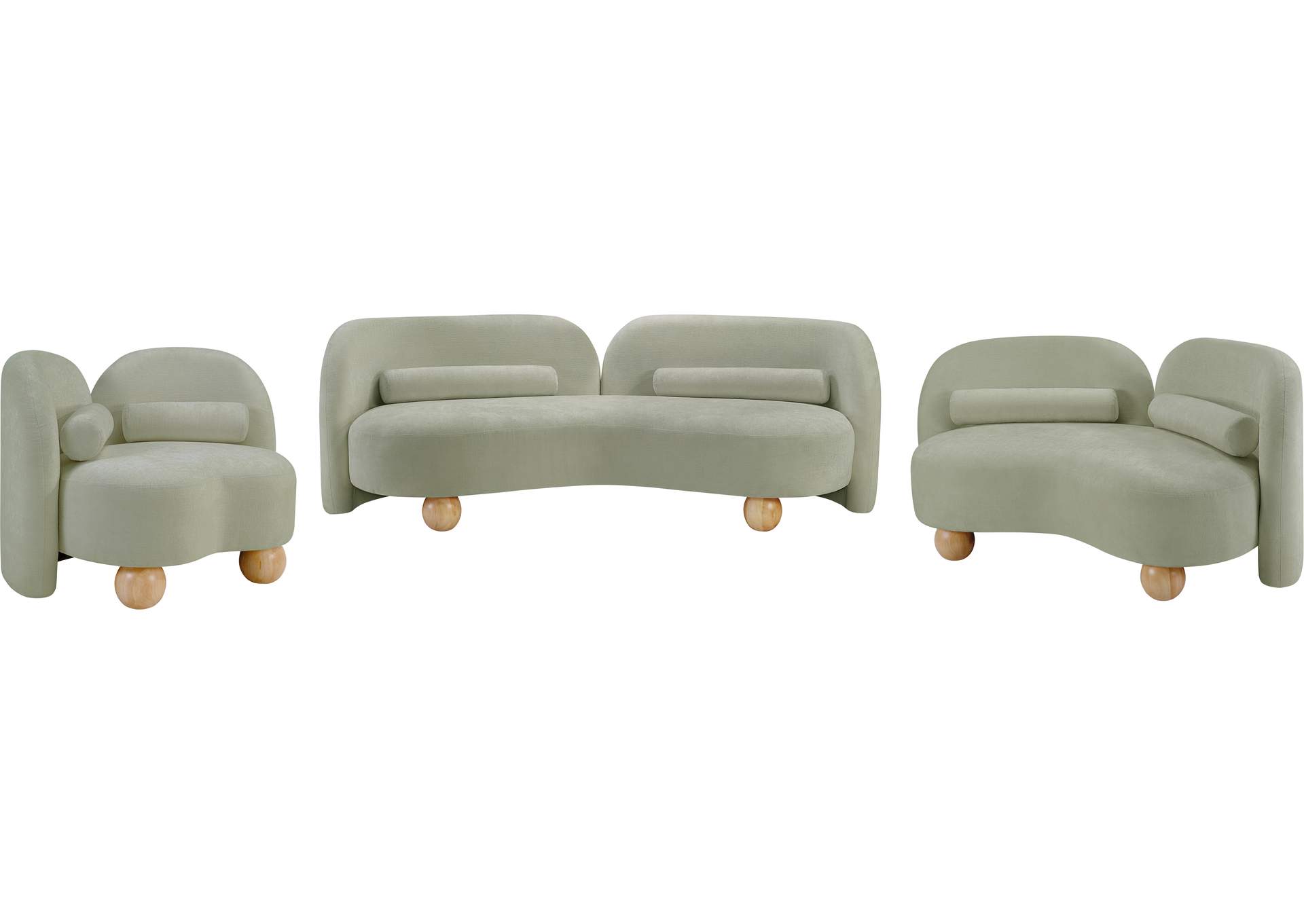 Daphne Mint Chenille Fabric Sofa
