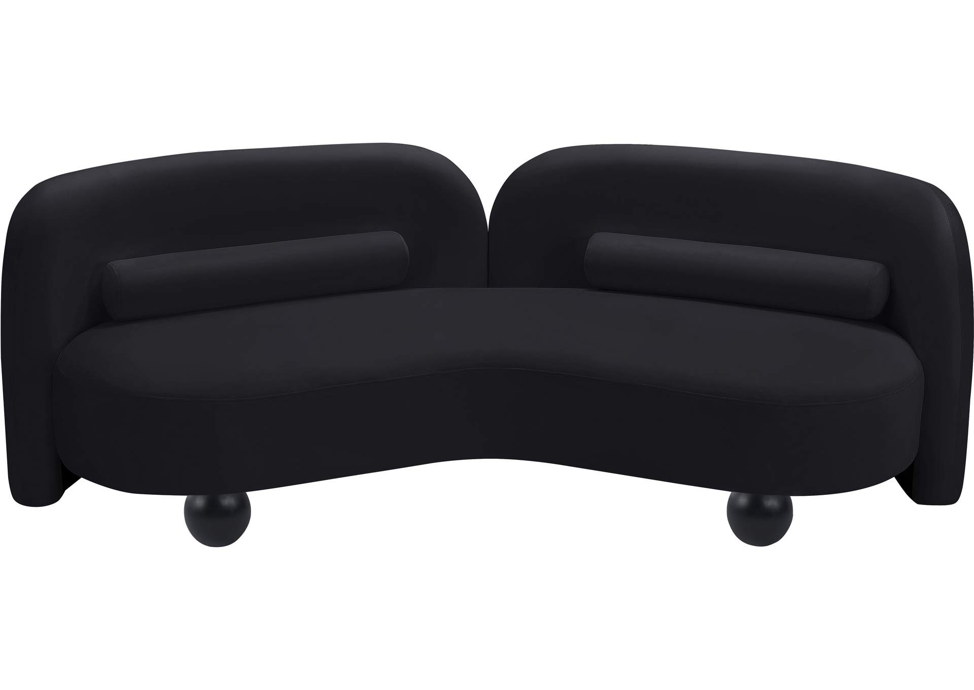 Daphne Black Velvet Sofa