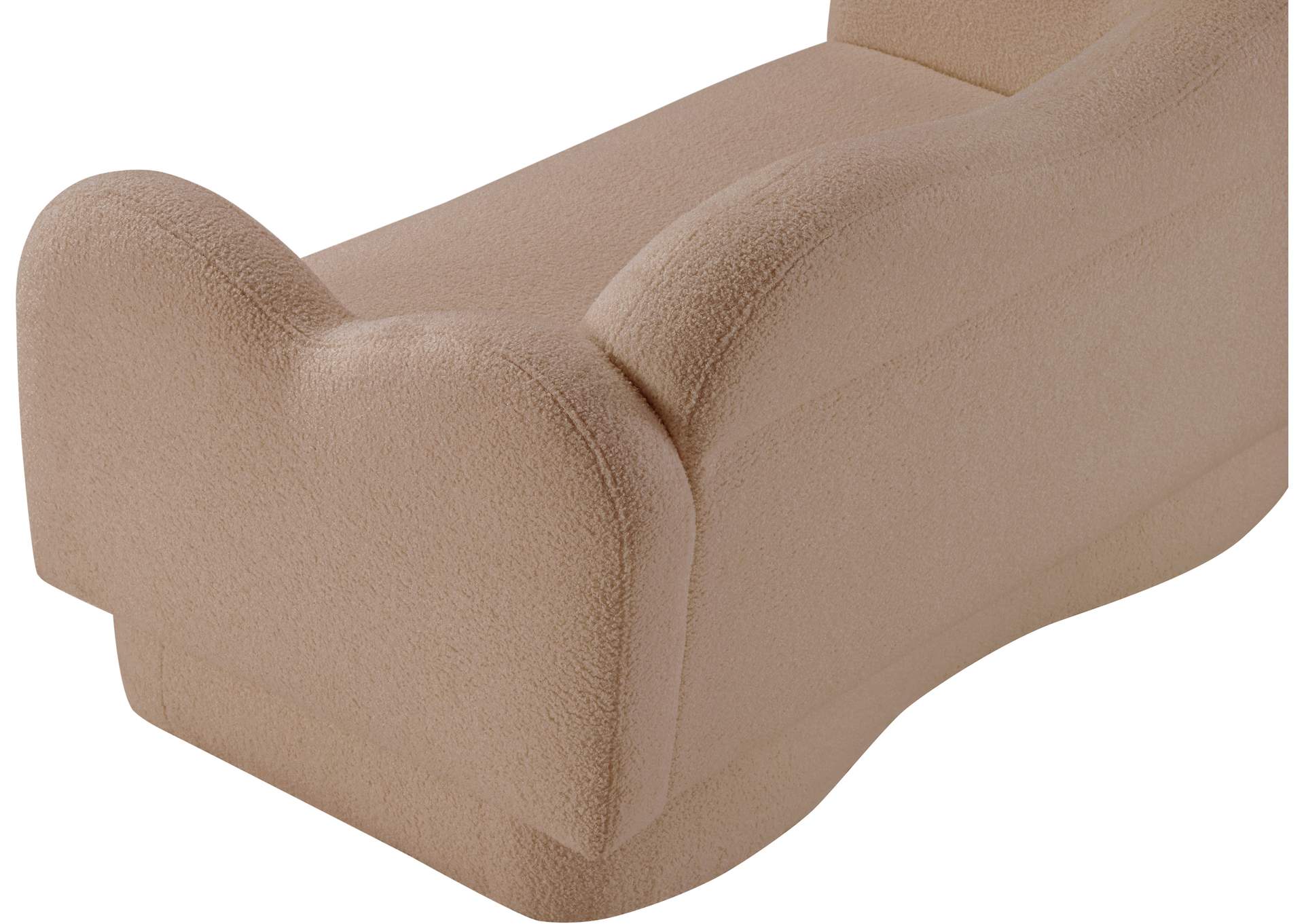 Bloom Beige Teddy Fabric Loveseat image 11