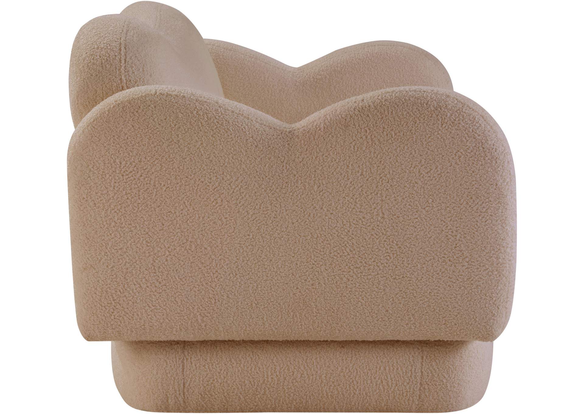 Bloom Beige Teddy Fabric Loveseat image 5