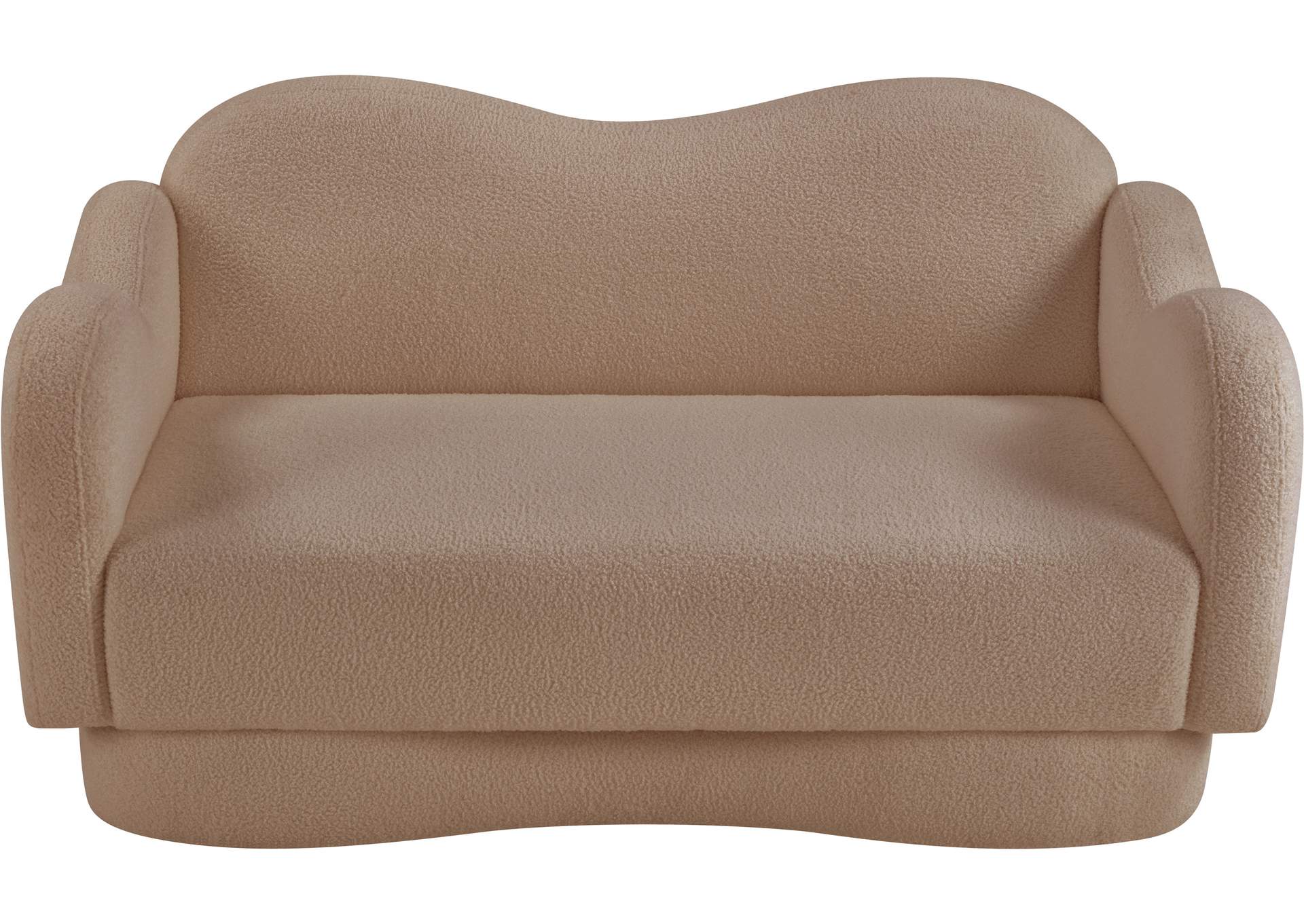 Bloom Beige Teddy Fabric Loveseat image 7