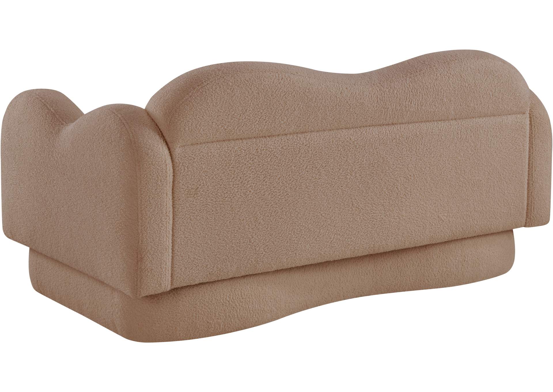 Bloom Beige Teddy Fabric Loveseat image 9