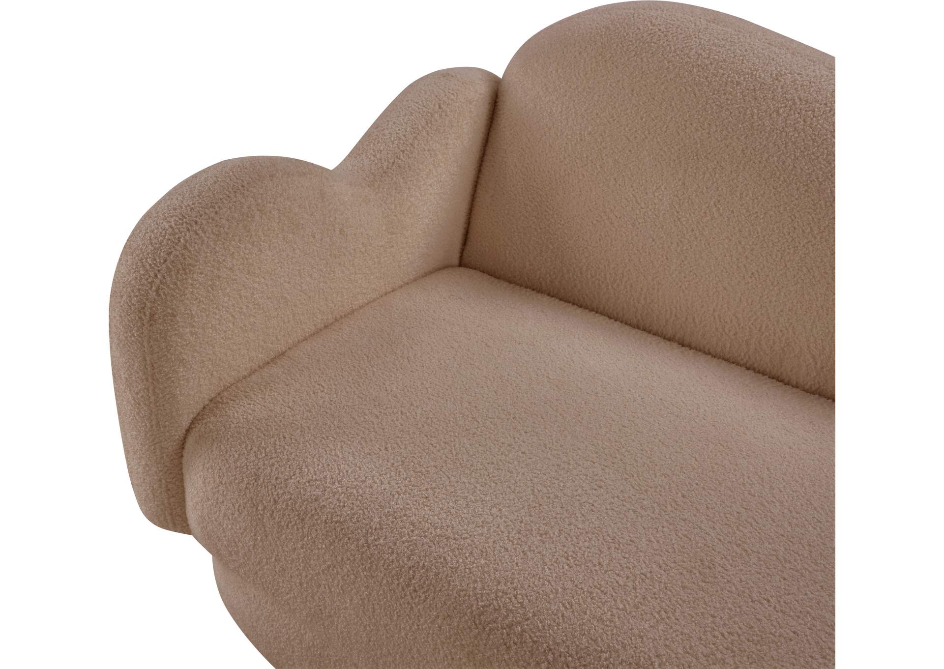 Bloom Beige Teddy Fabric Loveseat image 10