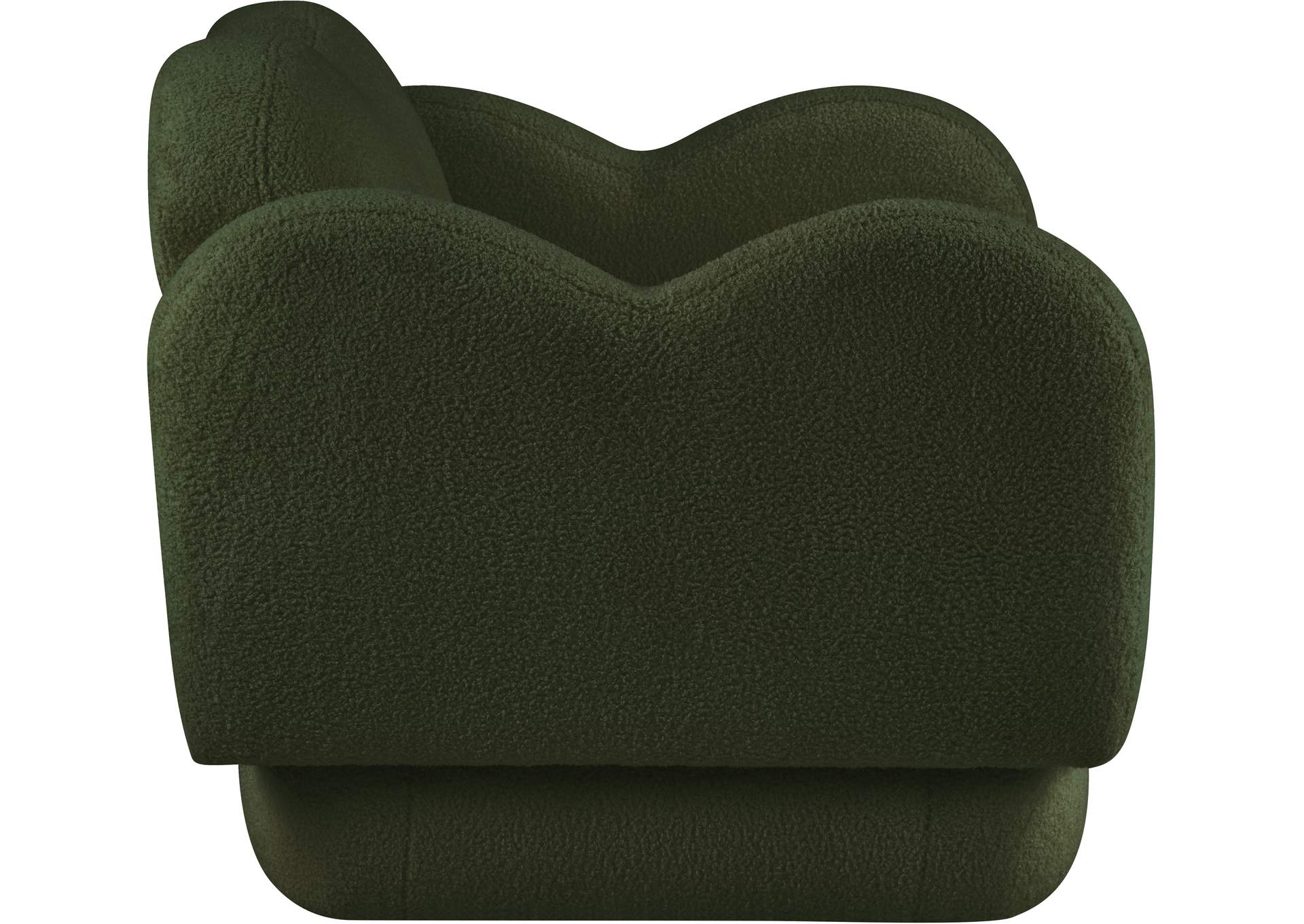 Bloom Green Teddy Fabric Chair