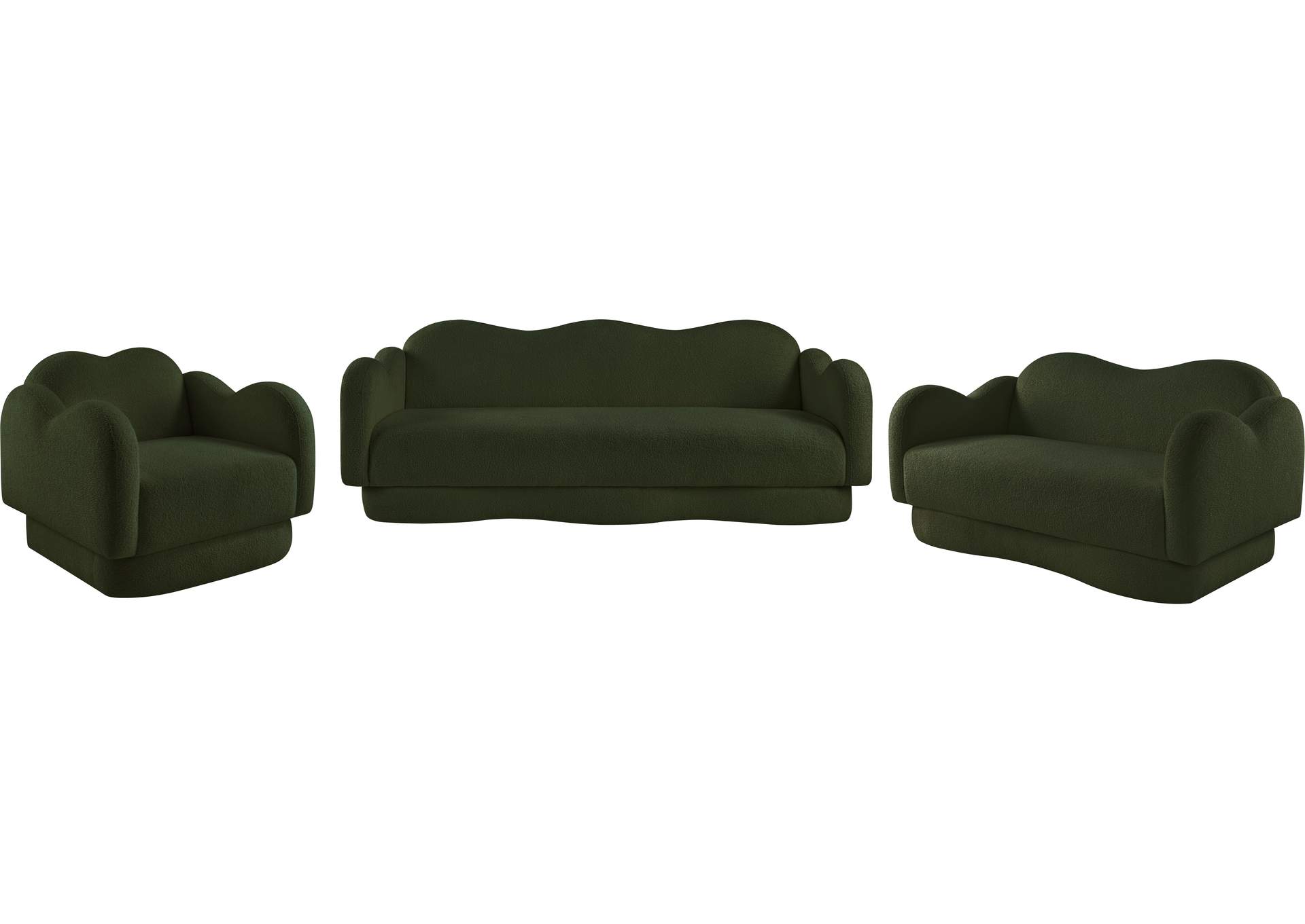 Bloom Green Teddy Fabric Loveseat image 12