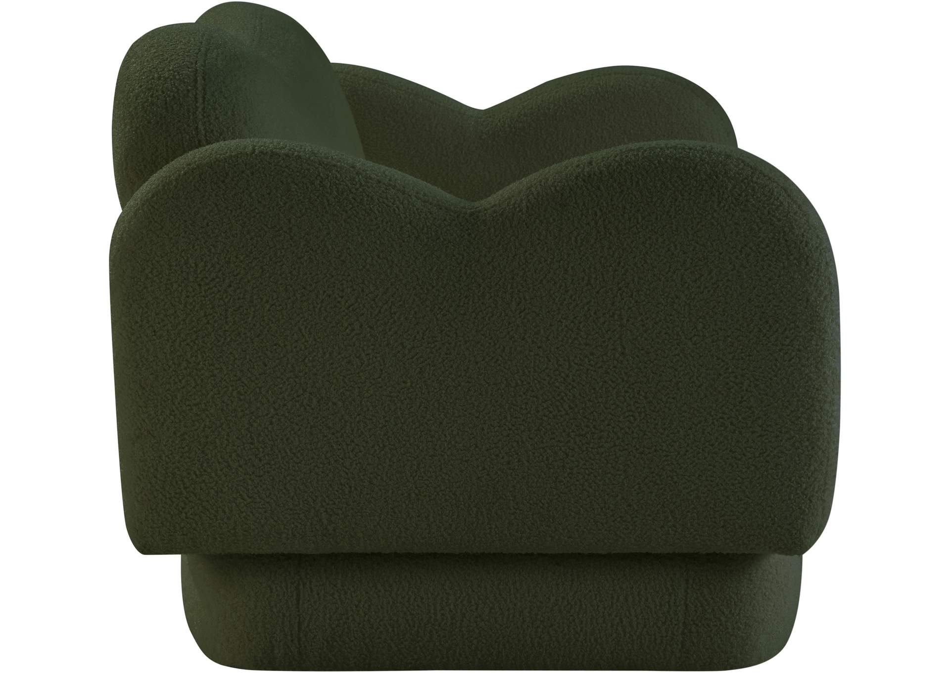 Bloom Green Teddy Fabric Loveseat image 5