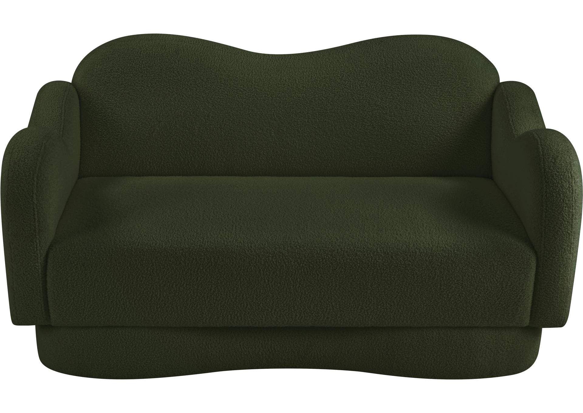 Bloom Green Teddy Fabric Loveseat image 7