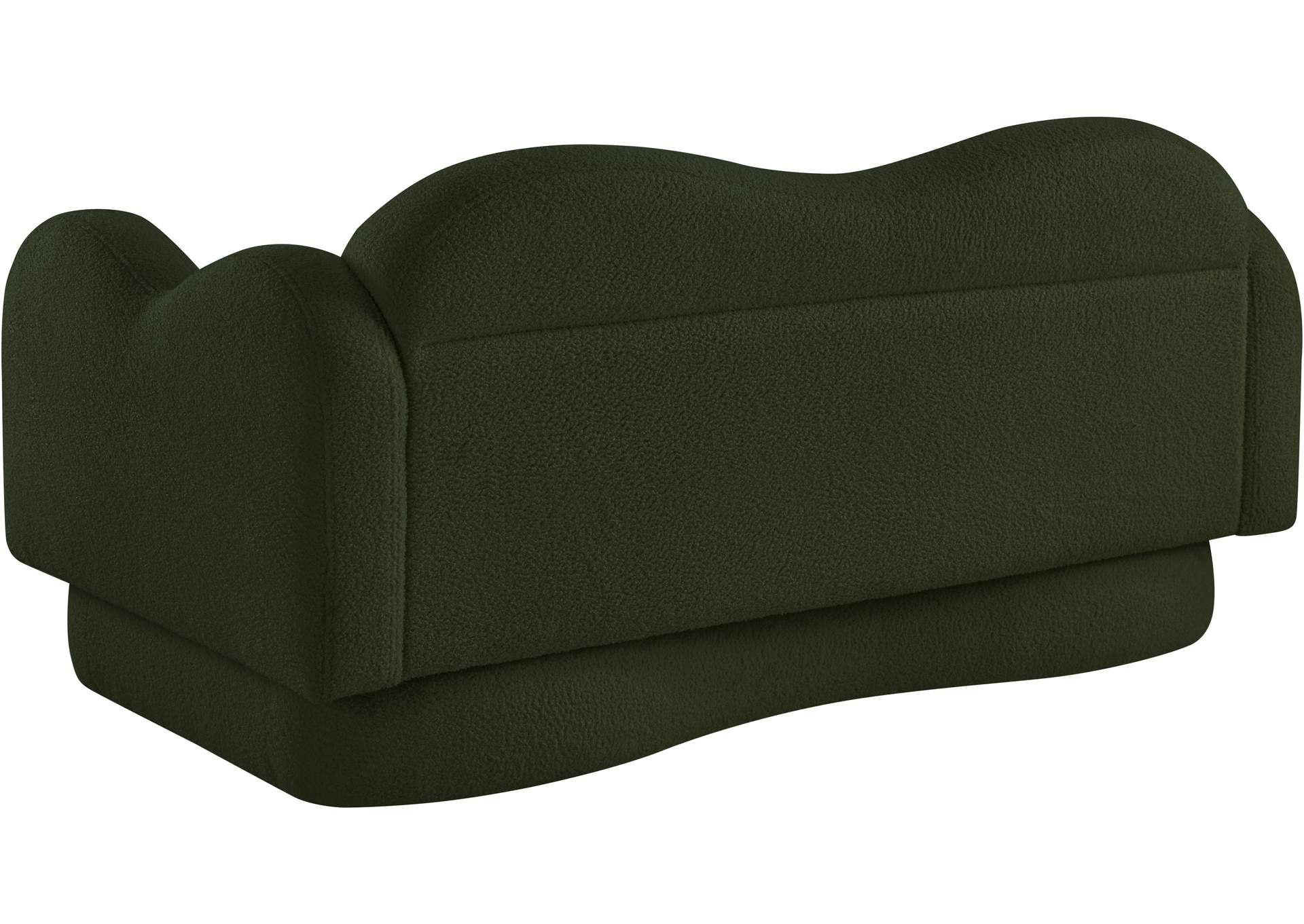 Bloom Green Teddy Fabric Loveseat image 9