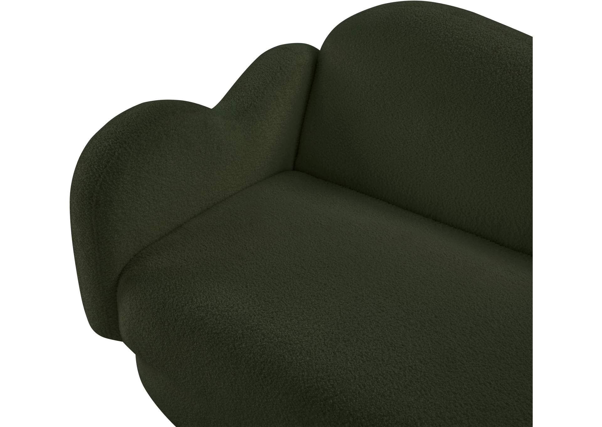 Bloom Green Teddy Fabric Loveseat image 10