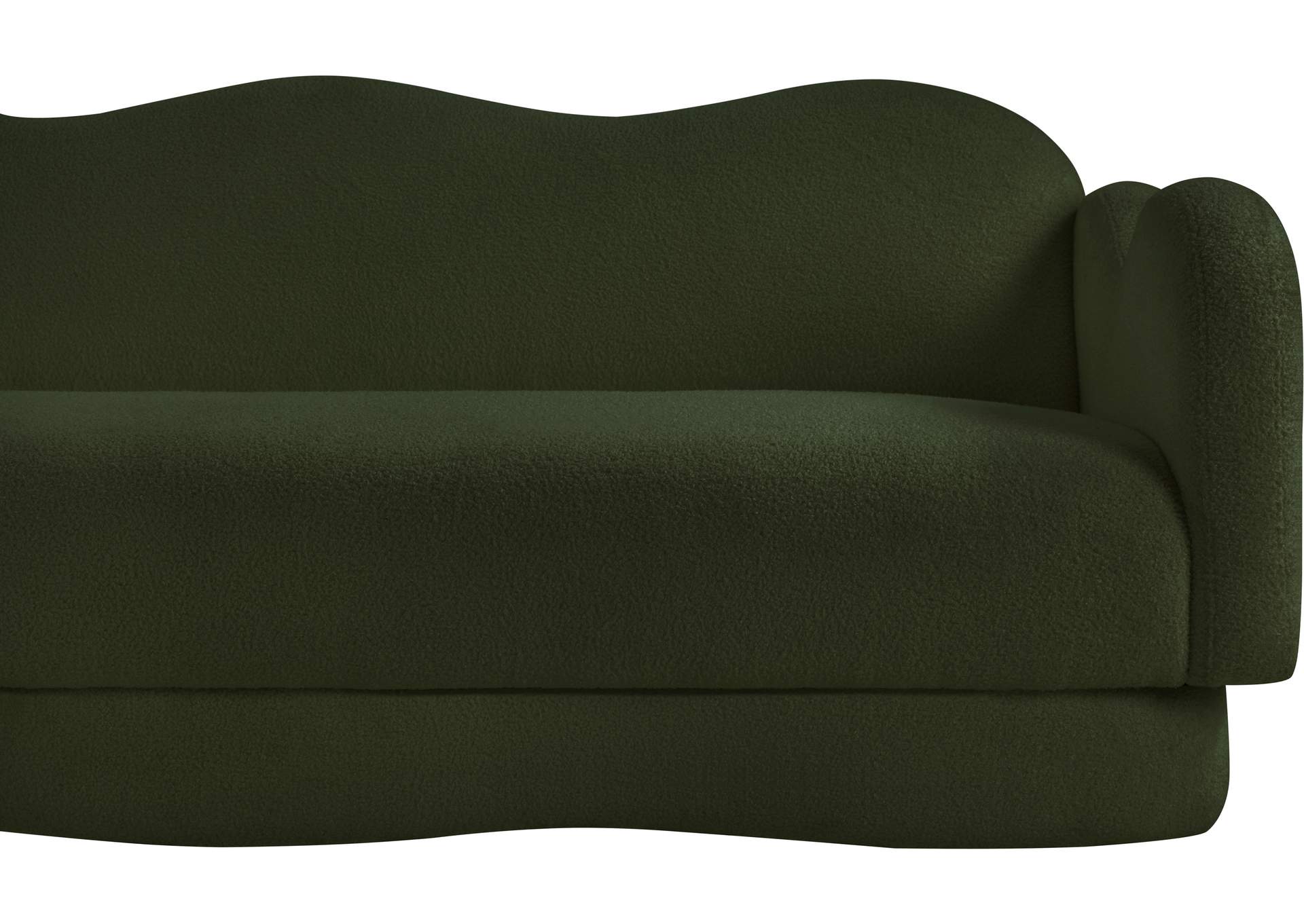 Bloom Green Teddy Fabric Sofa