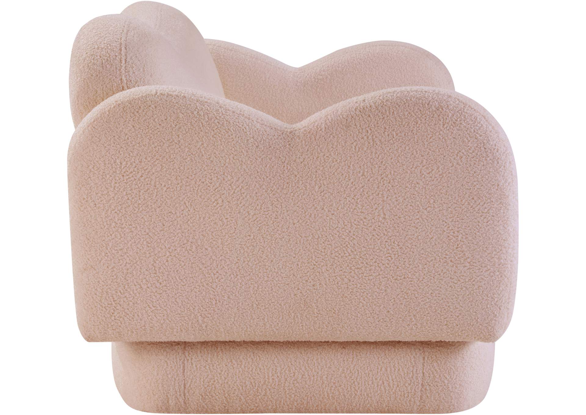Bloom Pink Teddy Fabric Loveseat