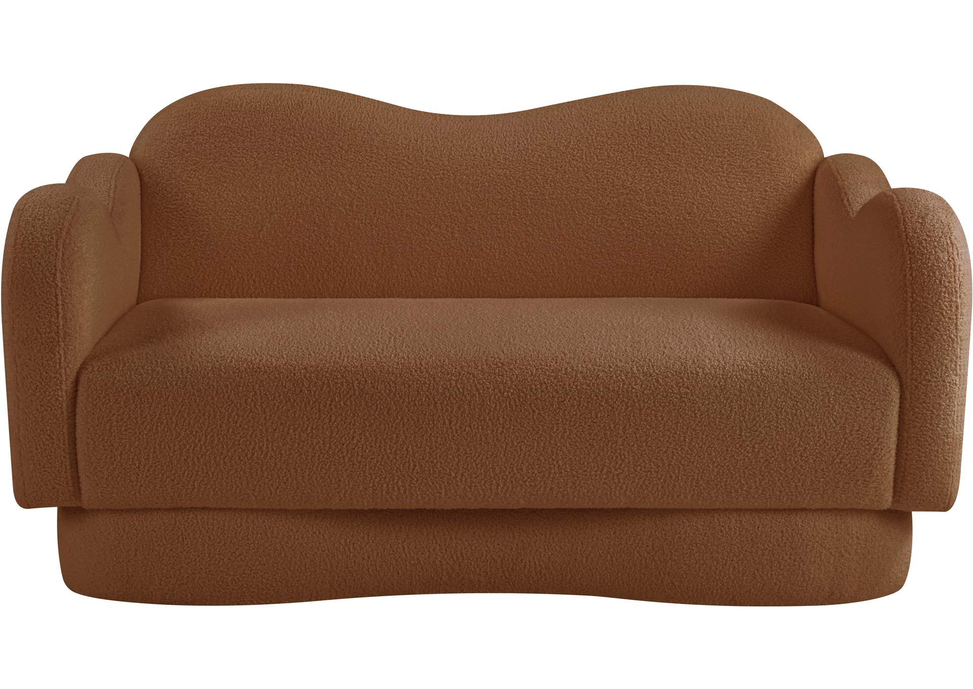 Bloom Saddle Teddy Fabric Loveseat