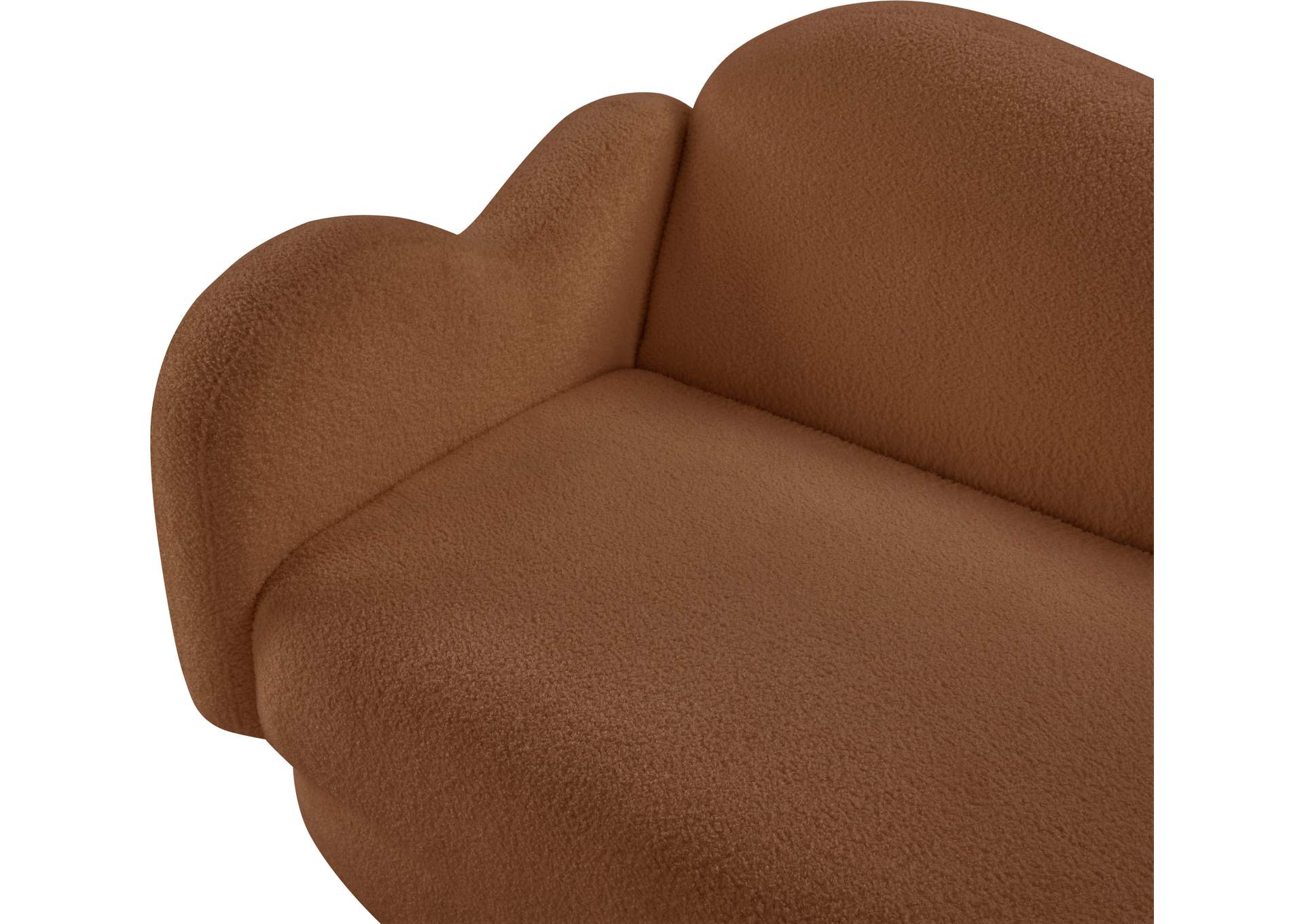 Bloom Saddle Teddy Fabric Loveseat