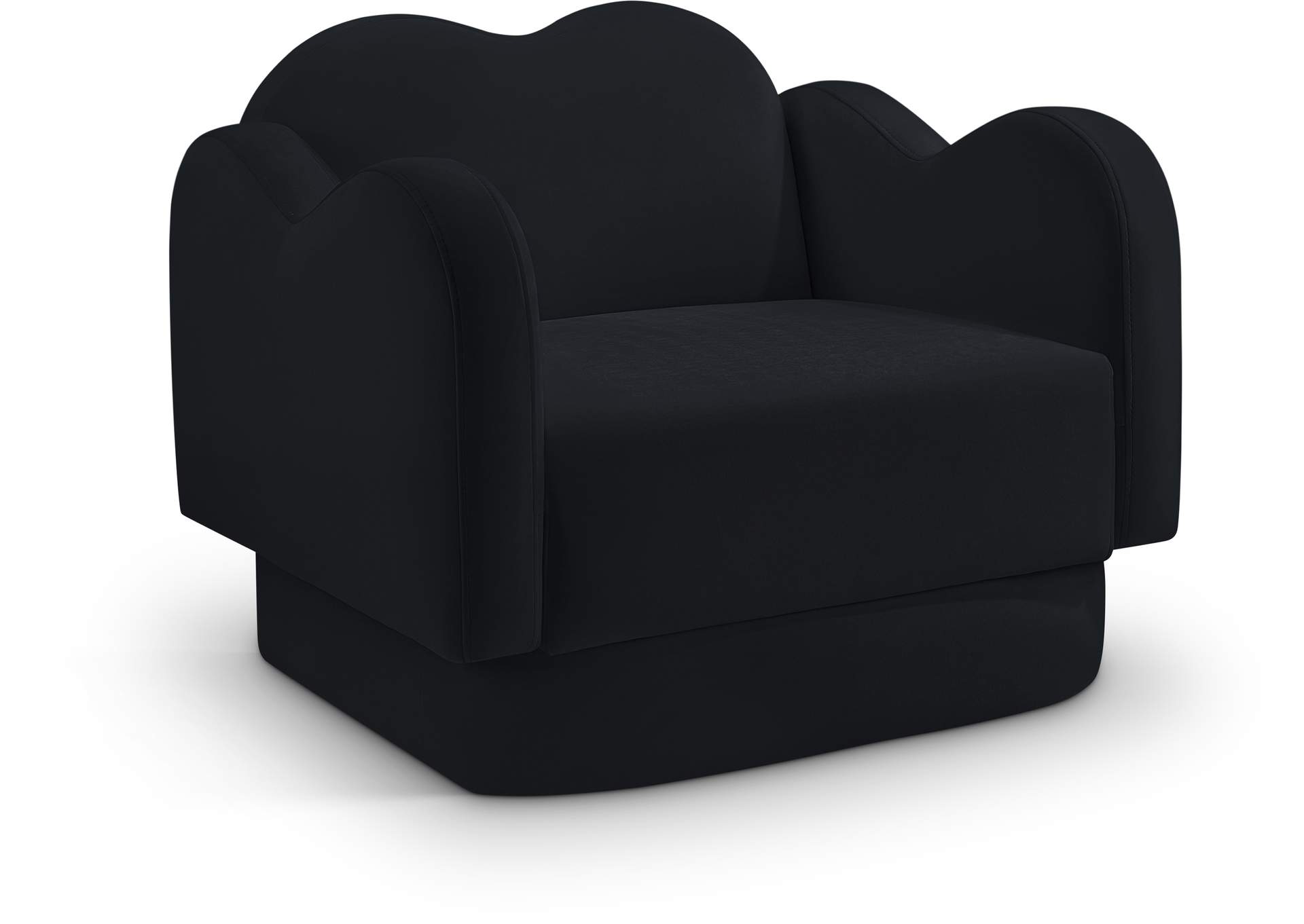 Bloom Black Velvet Chair