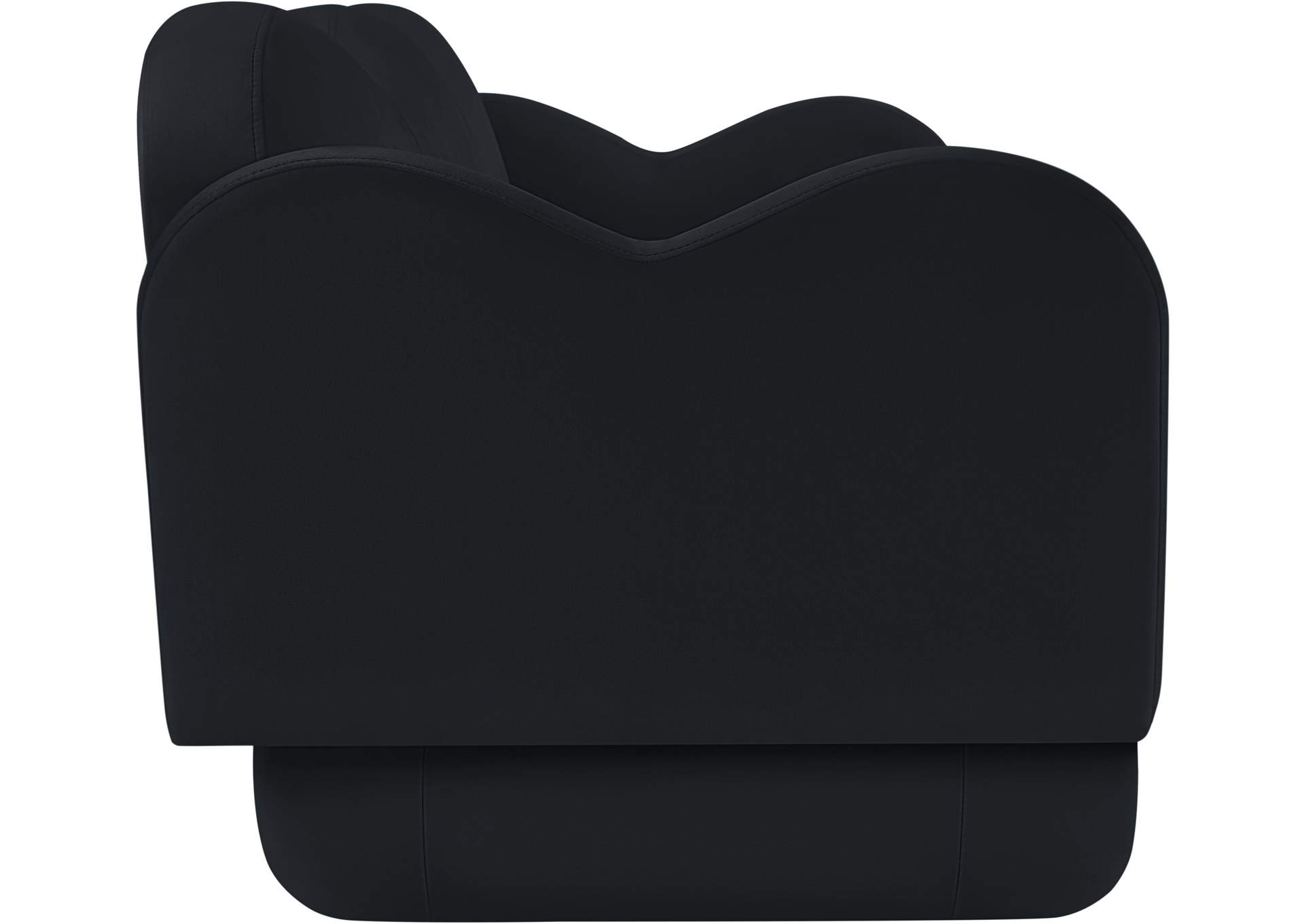 Bloom Black Velvet Sofa