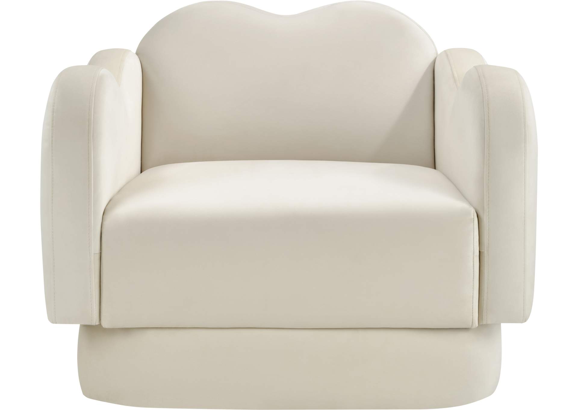 Bloom Cream Velvet Chair image 4