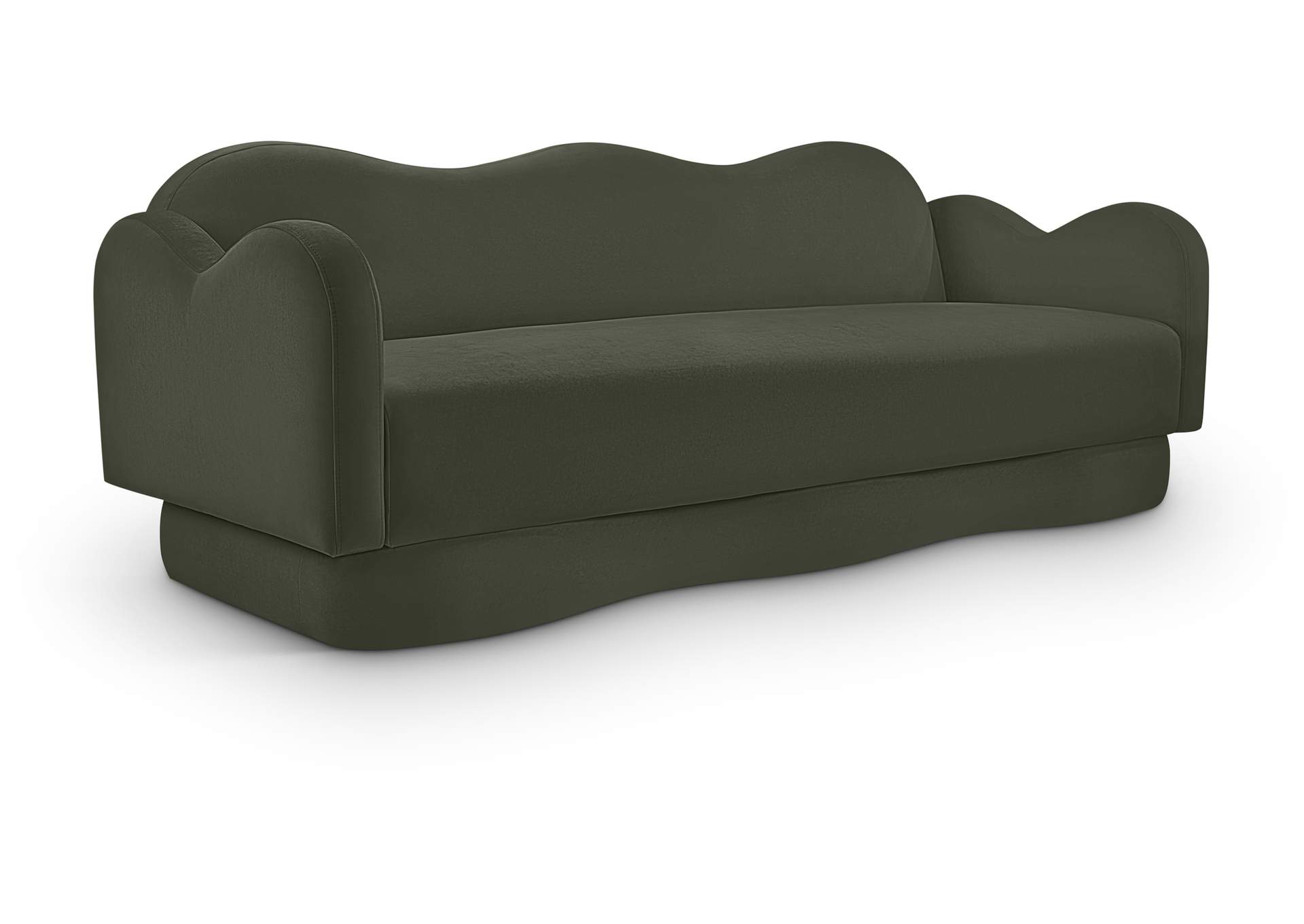 Bloom Green Velvet Sofa image 1