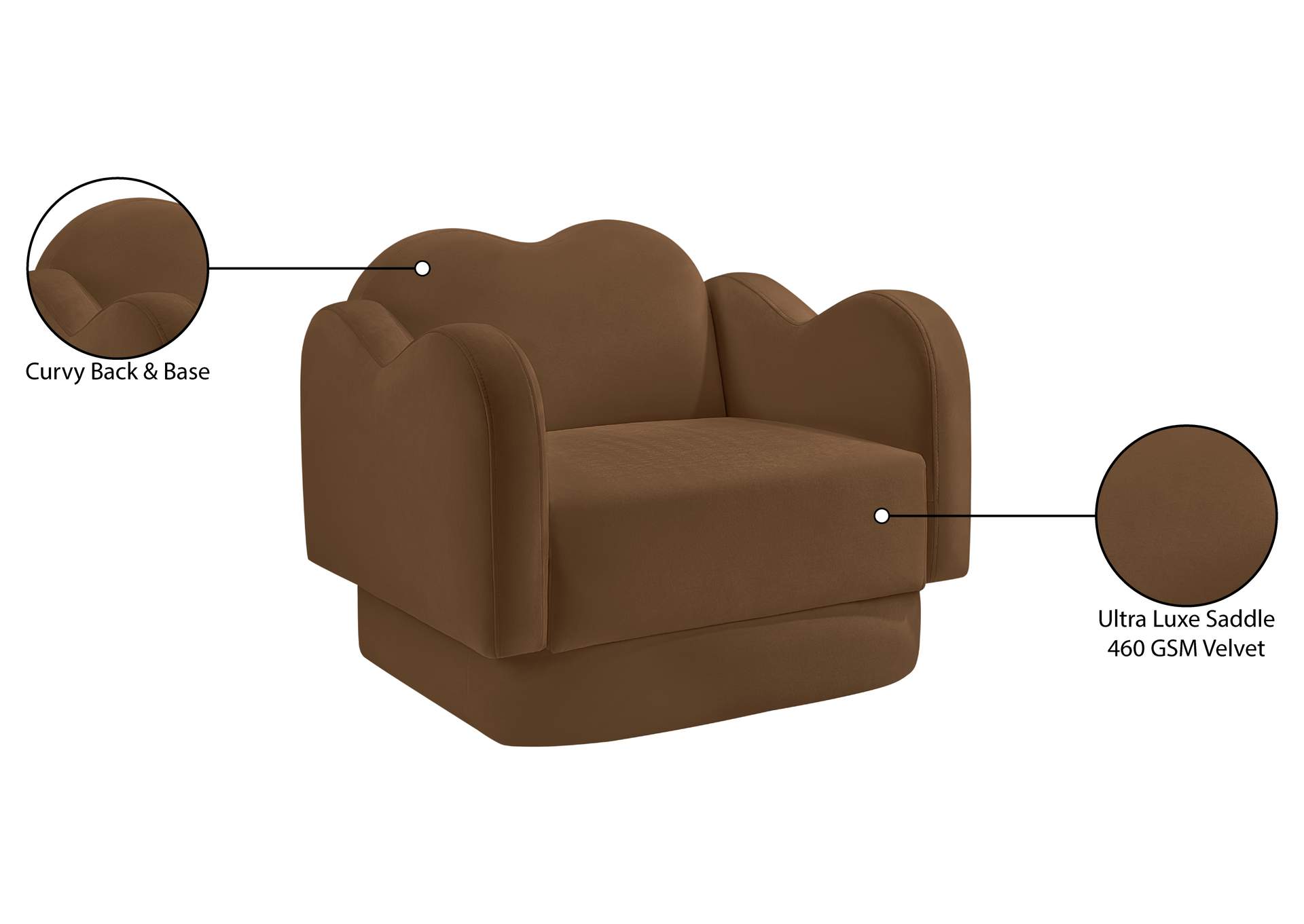 Bloom Saddle Velvet Chair