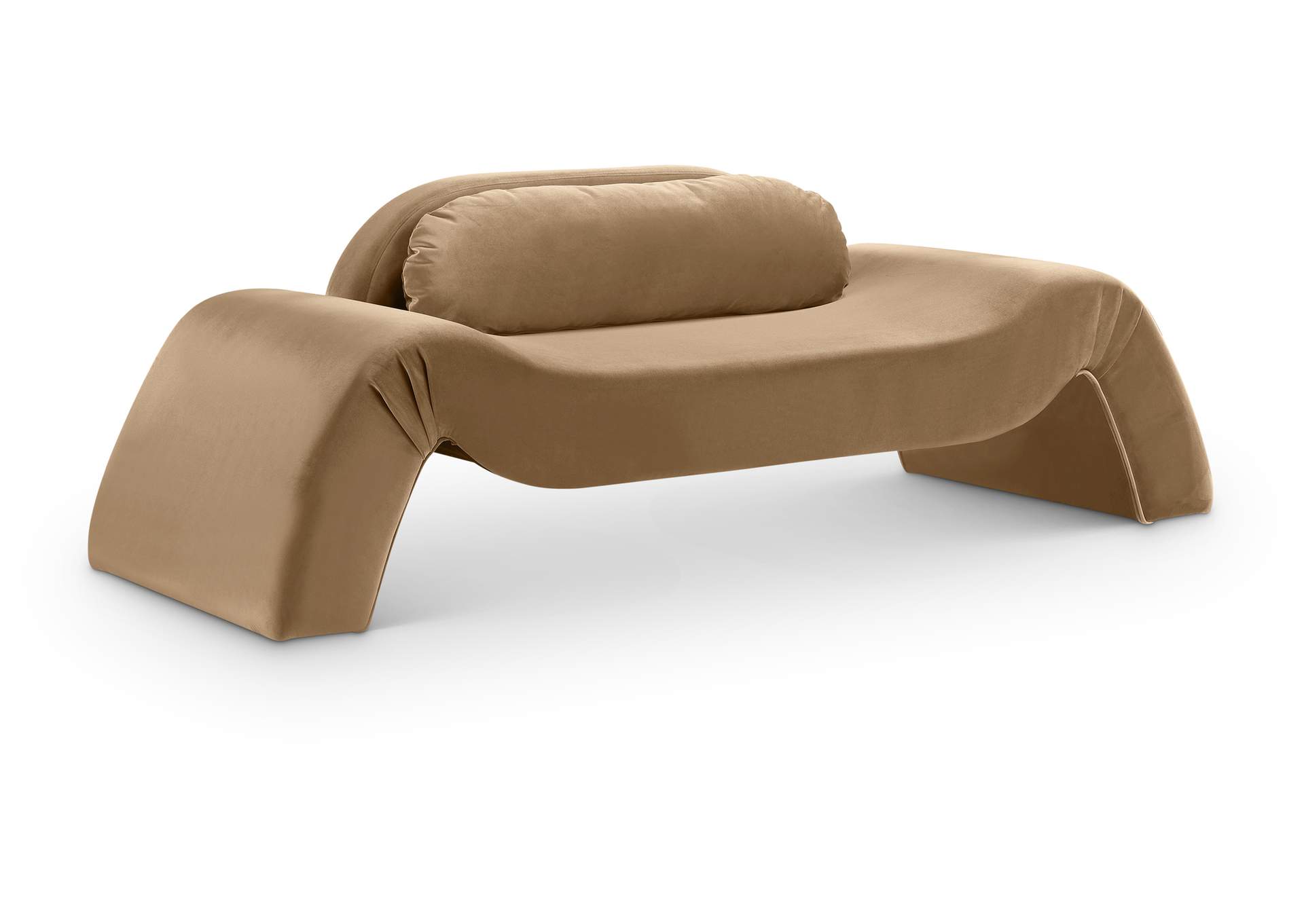 Austin Beige Velvet Loveseat
