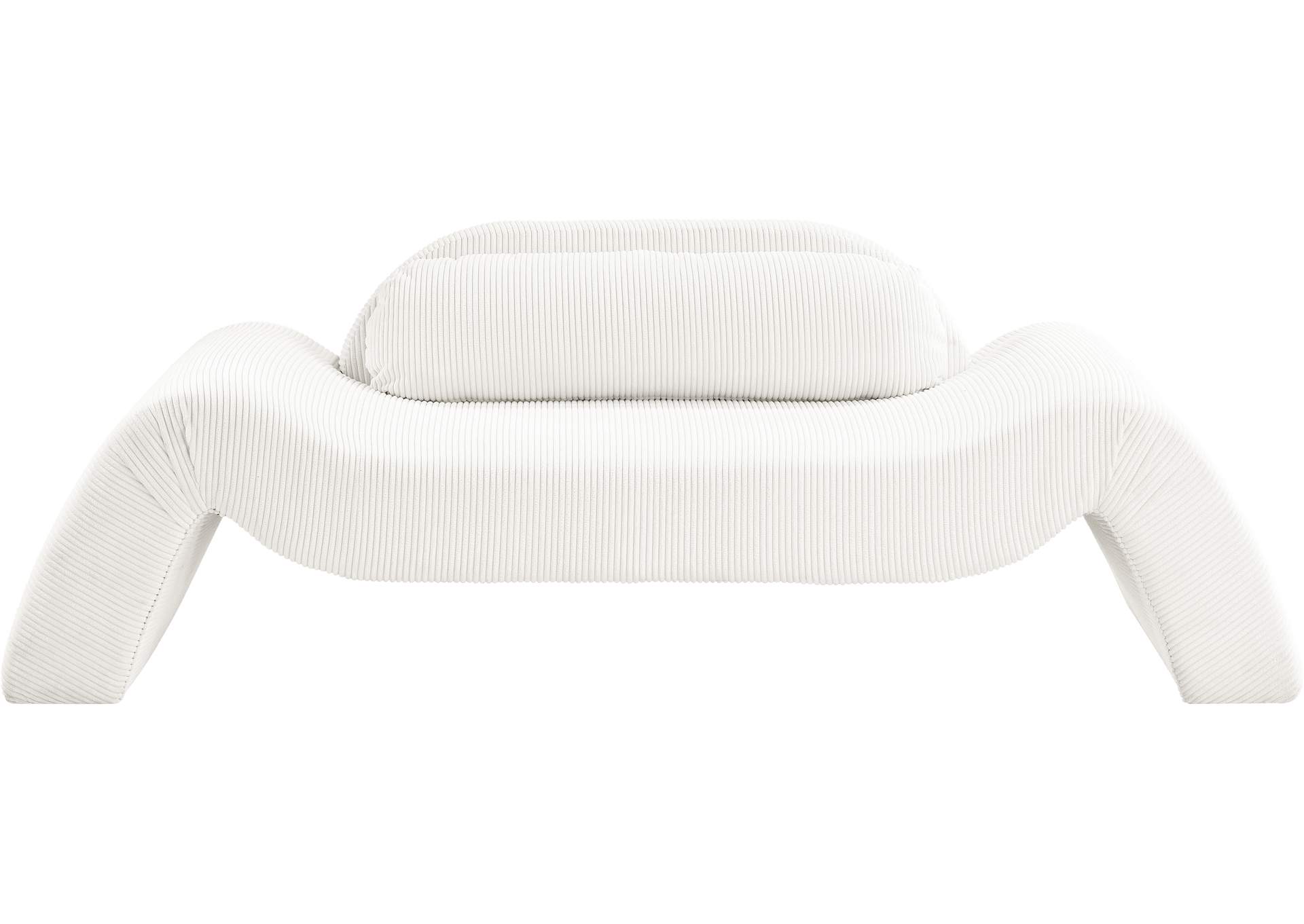 Austin Cream Corduroy Fabric Loveseat image 4