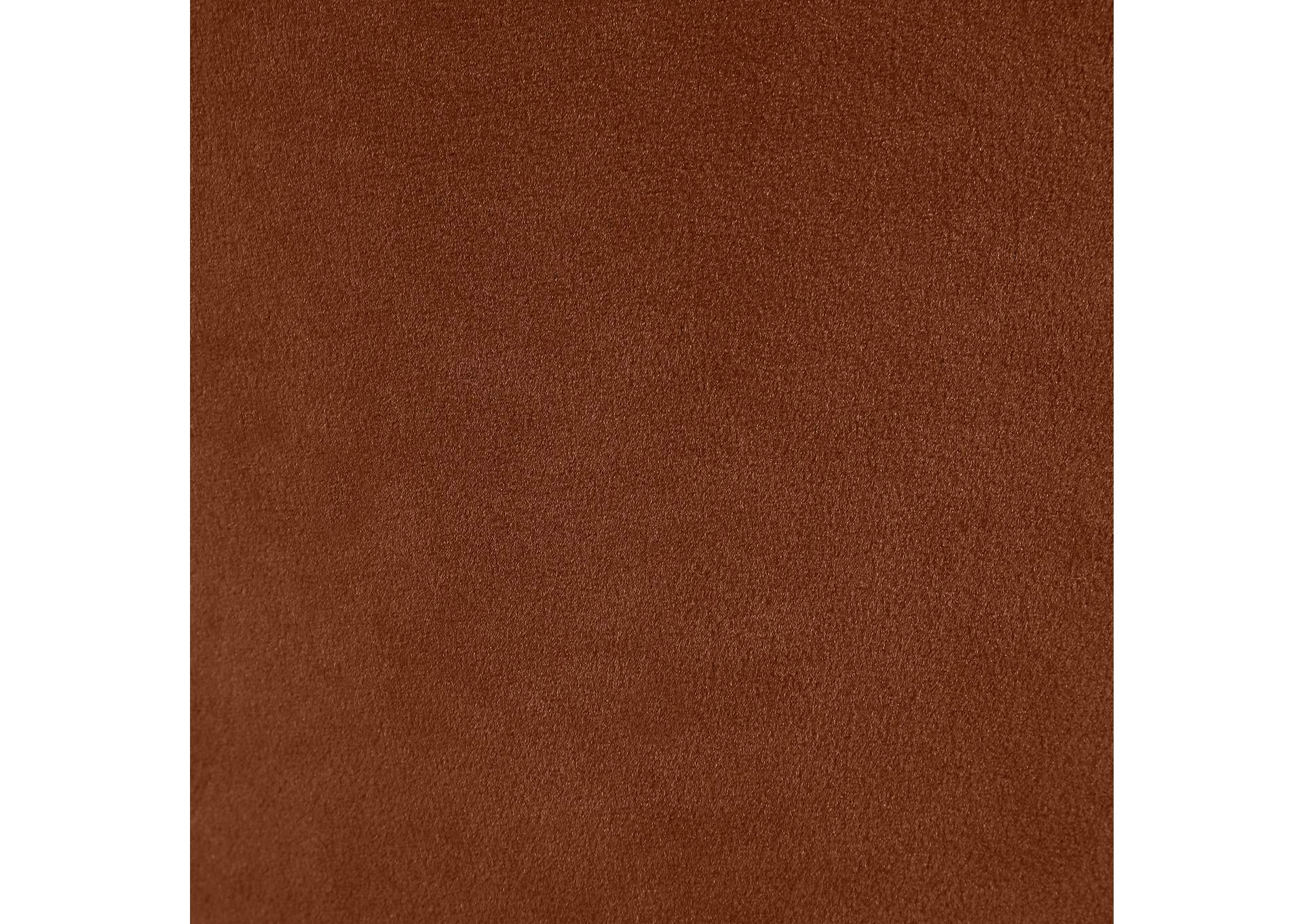Emery Cognac Velvet Loveseat