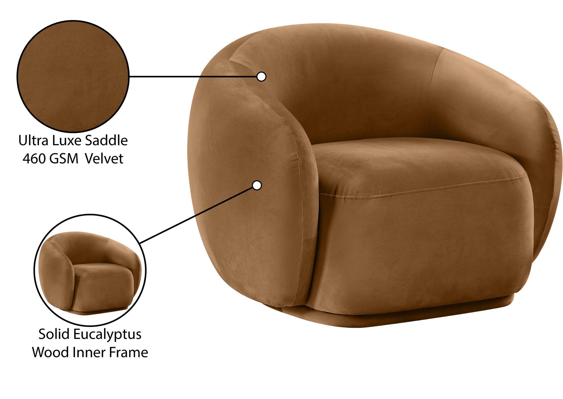 Emery Saddle Velvet Chair