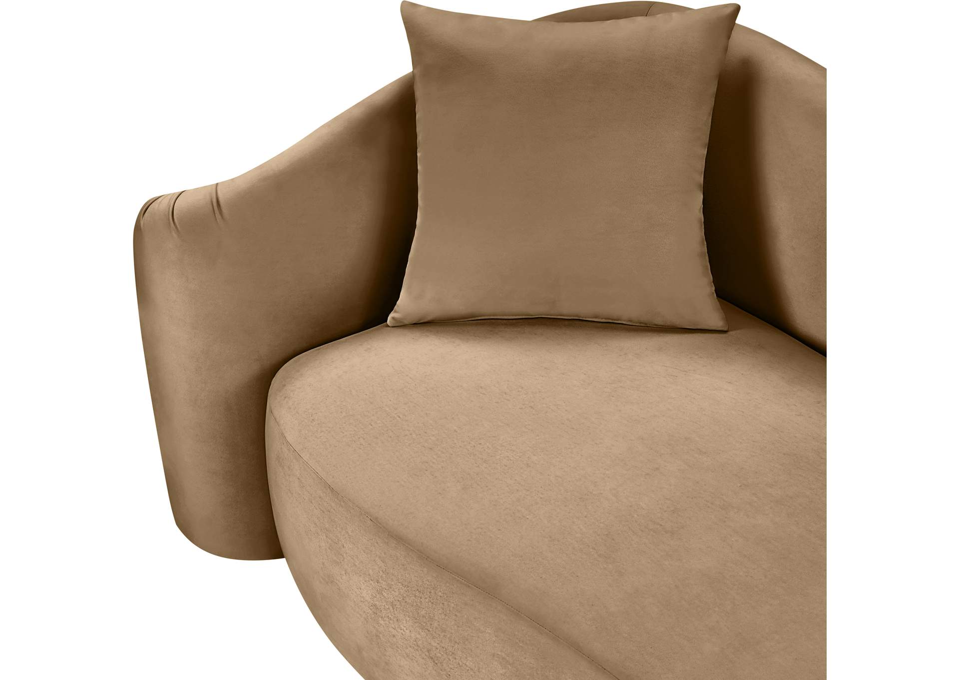 Destin Beige Velvet Loveseat