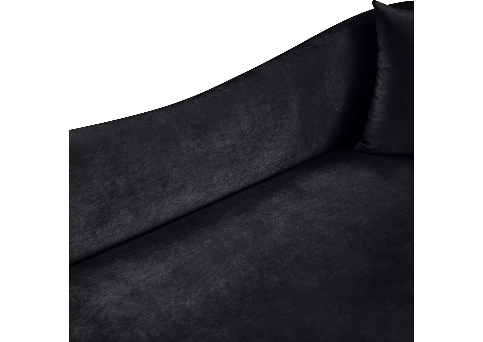 Destin Black Velvet Sofa