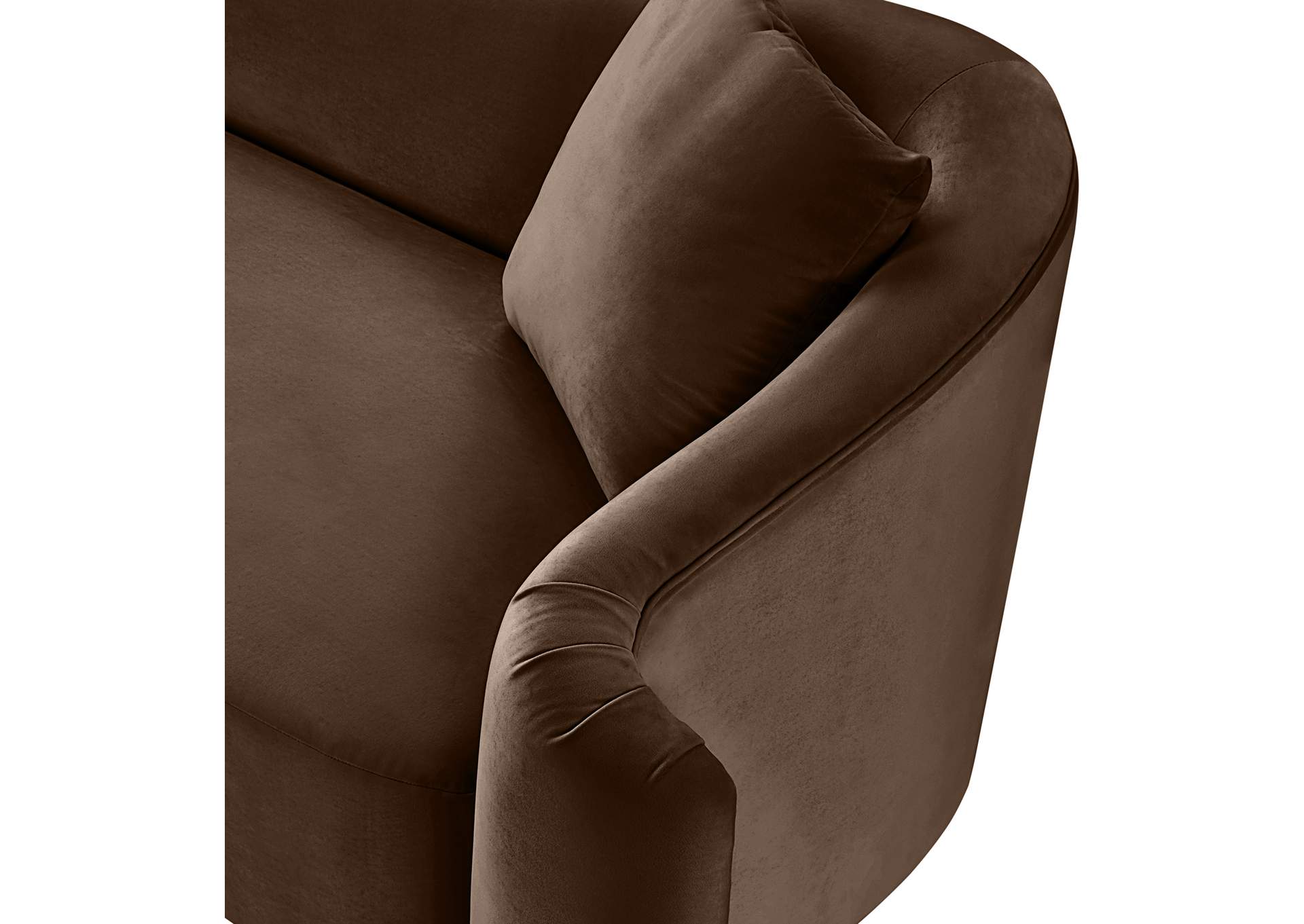 Destin Brown Velvet Chair