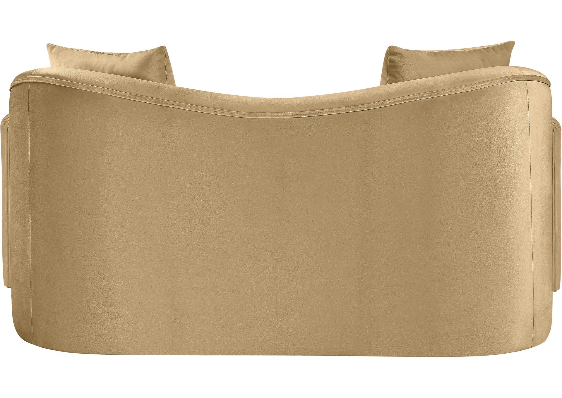 Destin Camel Velvet Loveseat image 16