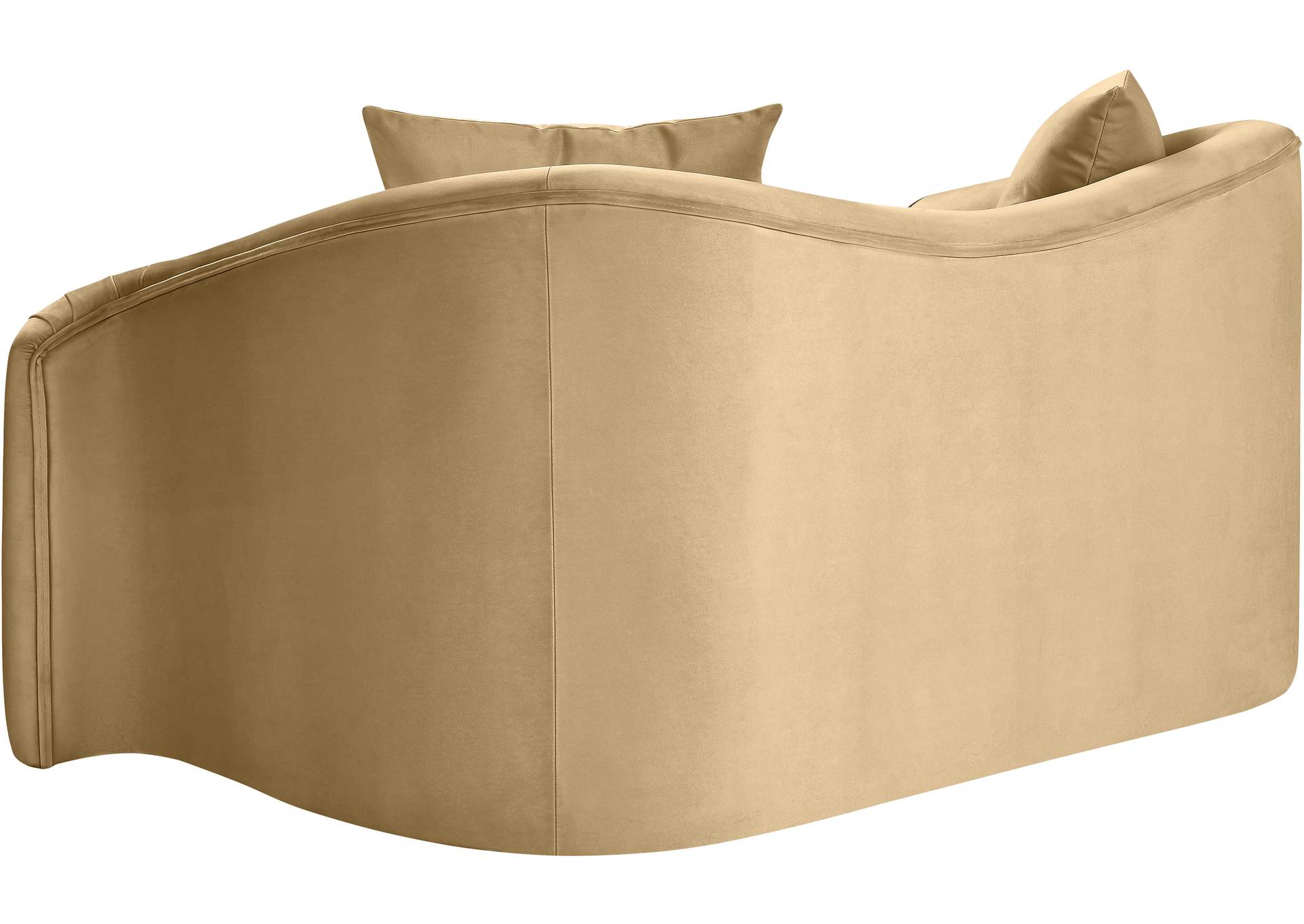 Destin Camel Velvet Loveseat image 15